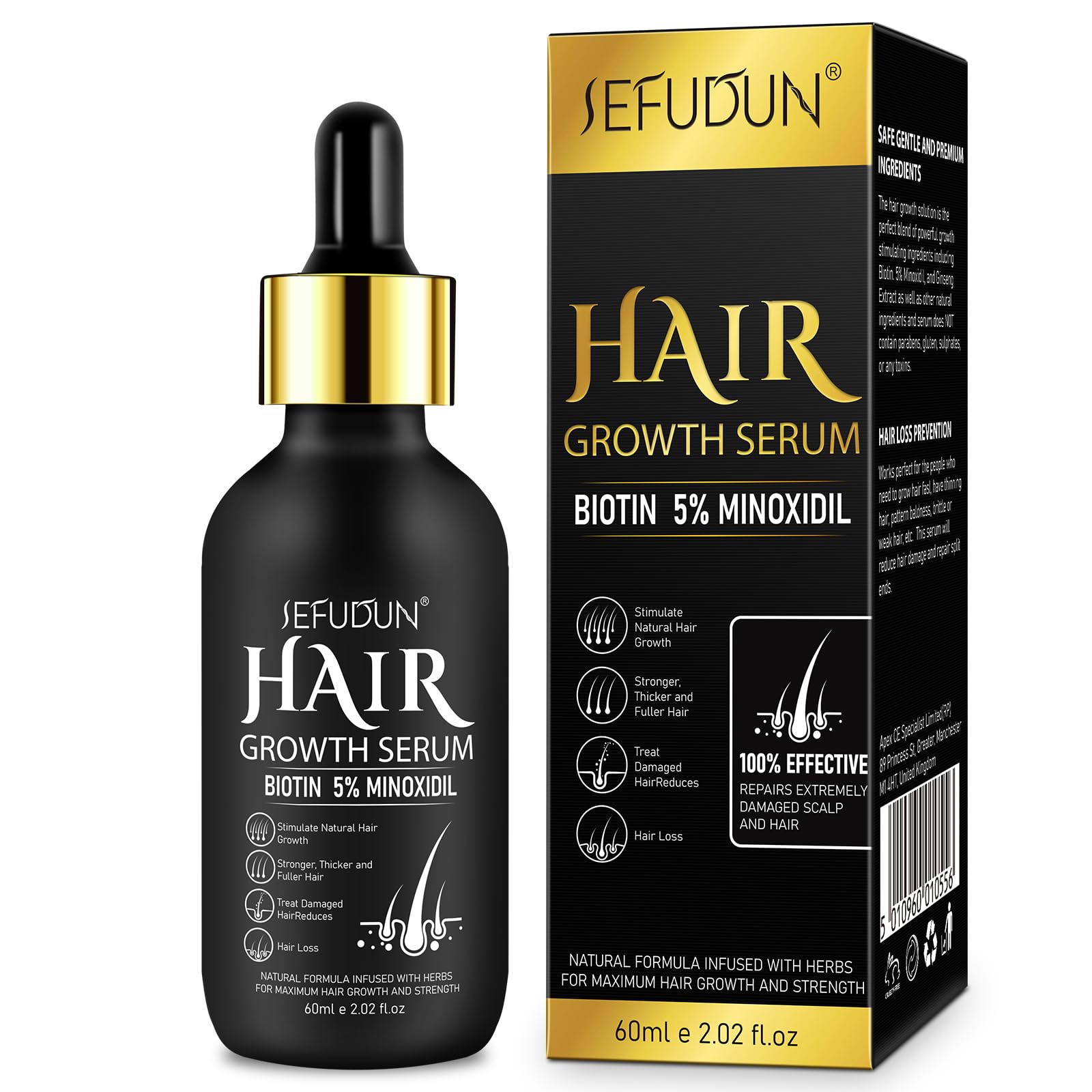 Foto 2 pulgar | Aceite Para El Crecimiento Del Cabello Minoxidil 5% Para Hombres Y Mujeres, 60 Ml - Venta Internacional.