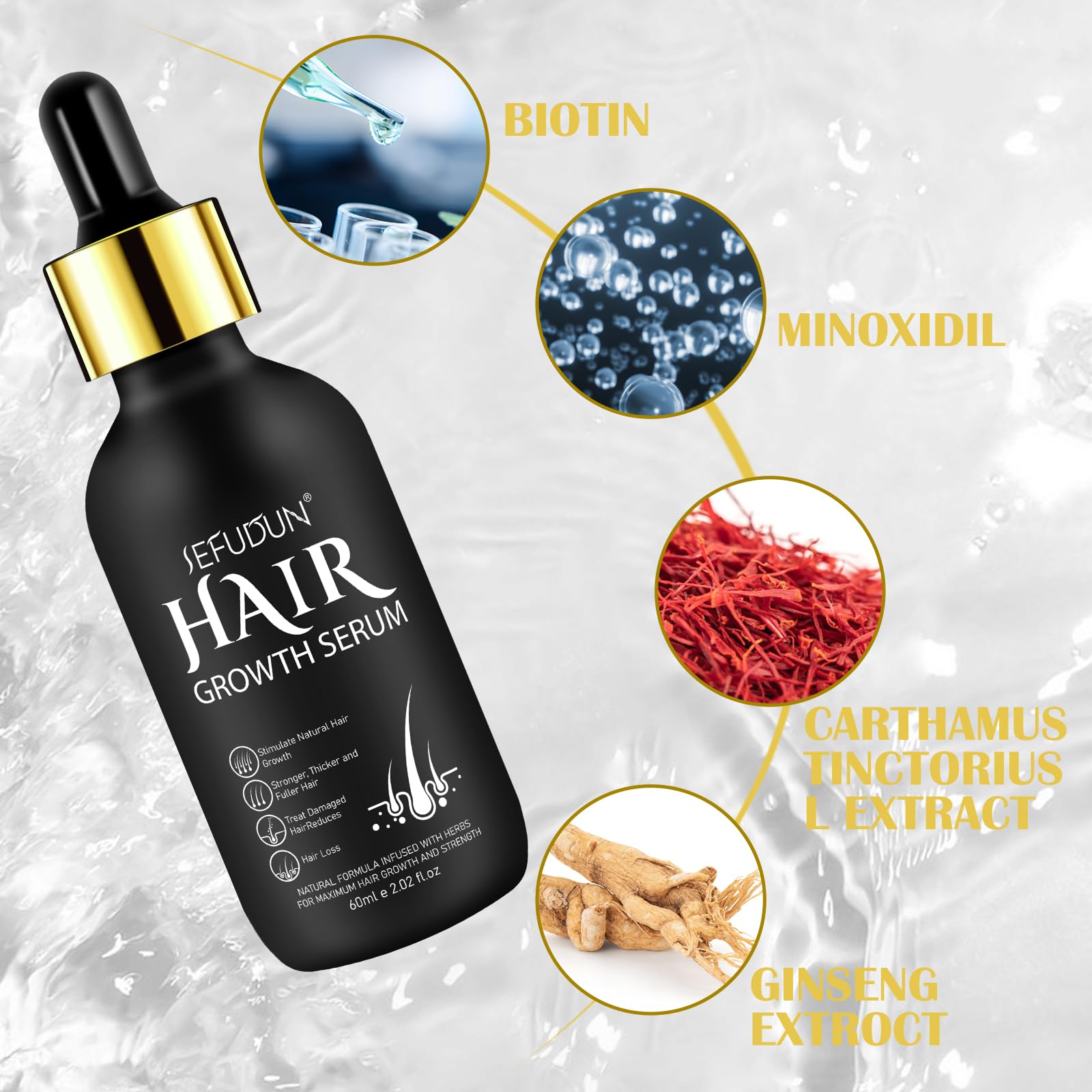 Foto 2 | Aceite Para El Crecimiento Del Cabello Minoxidil 5% Para Hombres Y Mujeres, 60 Ml - Venta Internacional.