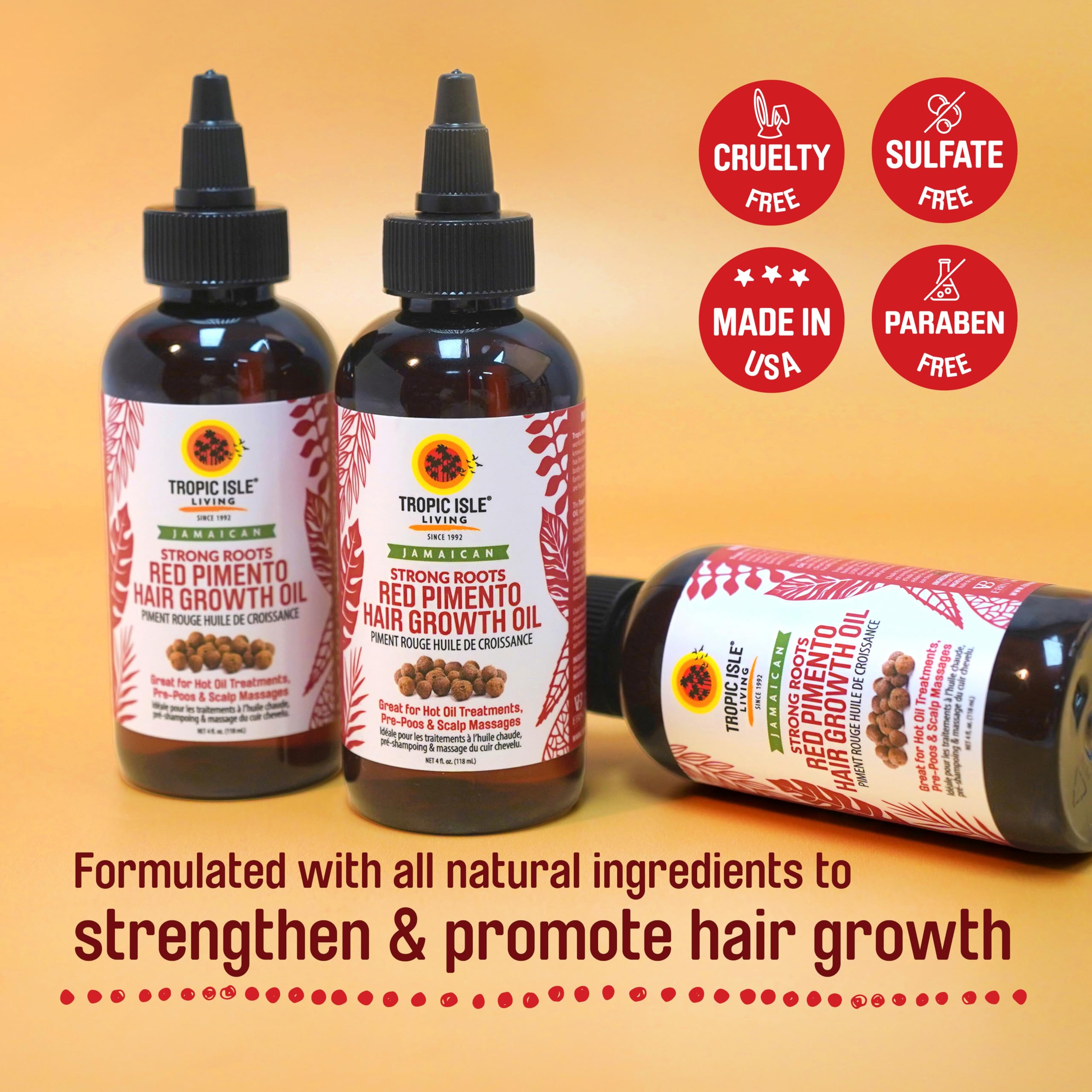 Foto 4 pulgar | Aceite Para El Crecimiento Del Cabello Tropic Isle Living Strong Roots 120 Ml - Venta Internacional.