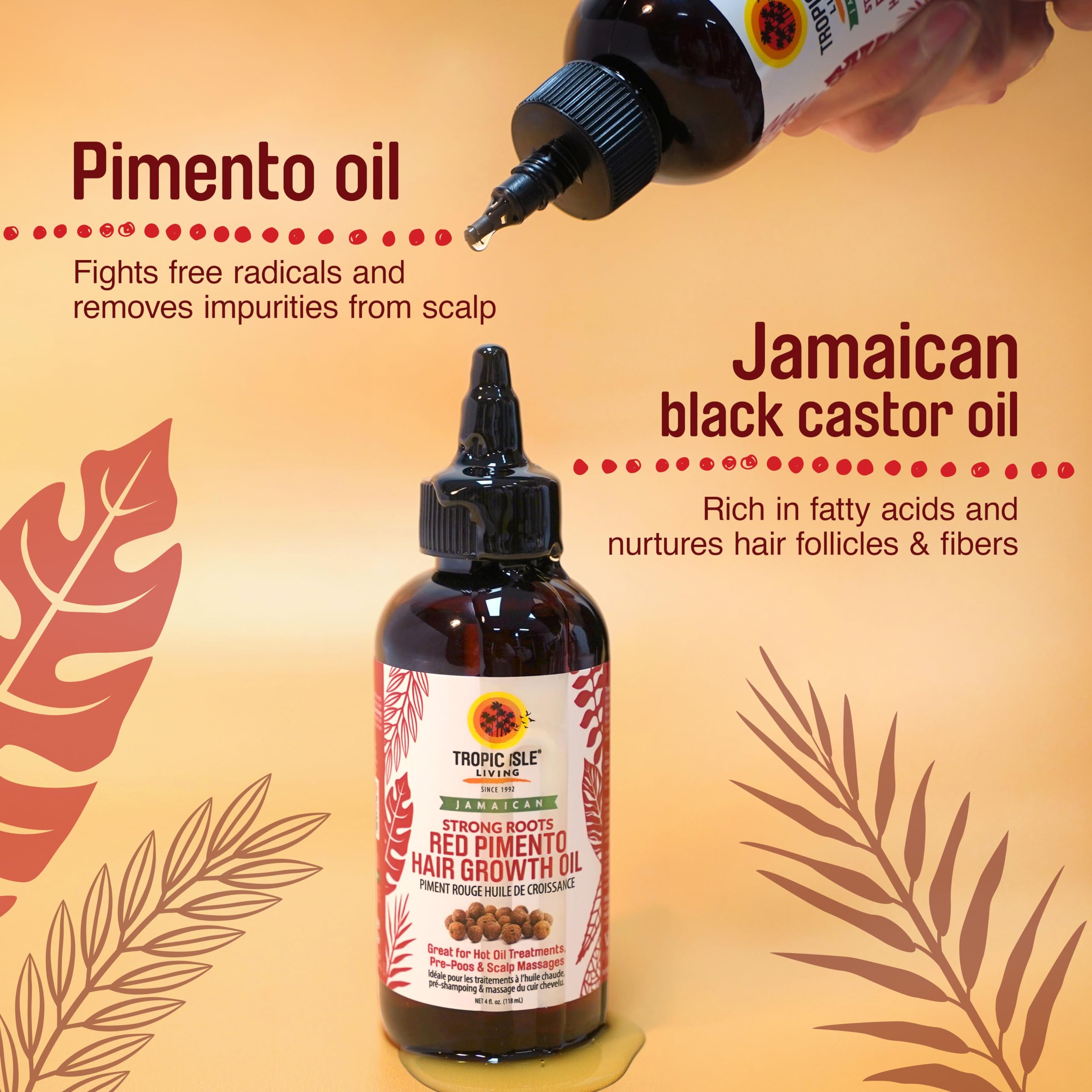 Foto 5 pulgar | Aceite Para El Crecimiento Del Cabello Tropic Isle Living Strong Roots 120 Ml - Venta Internacional.