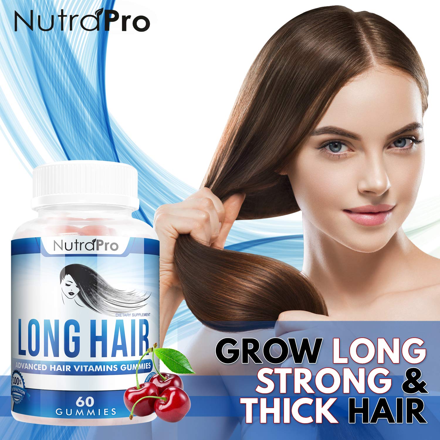 Foto 3 pulgar | Suplemento Para El Crecimiento Del Cabello Nutrapro Long Hair Gummies - Venta Internacional.