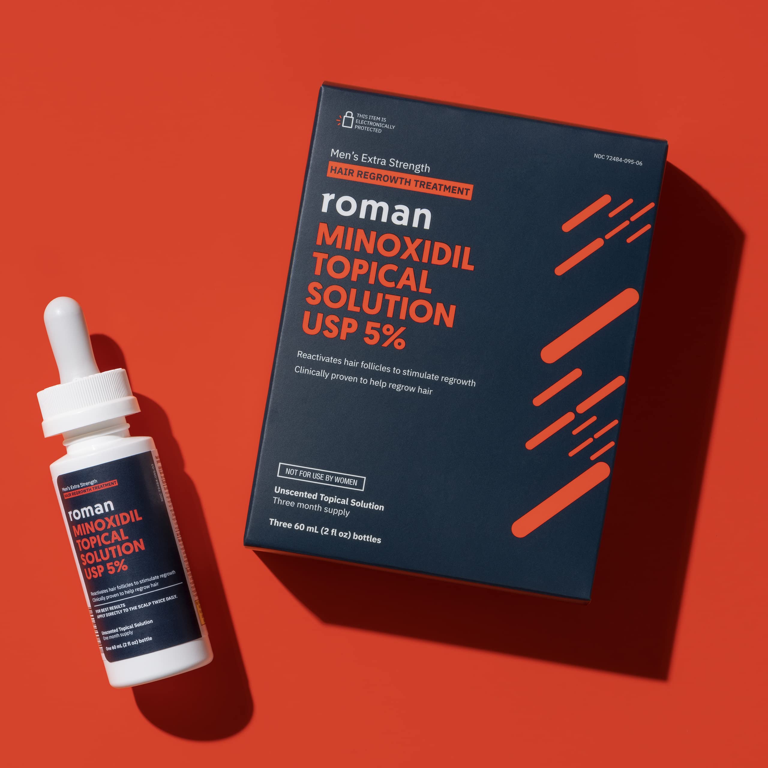 Foto 2 | Tratamiento Para La Caída Del Cabello Roman, Solución Tópica Para Hombres Con 5% De Minoxidi - Venta Internacional.