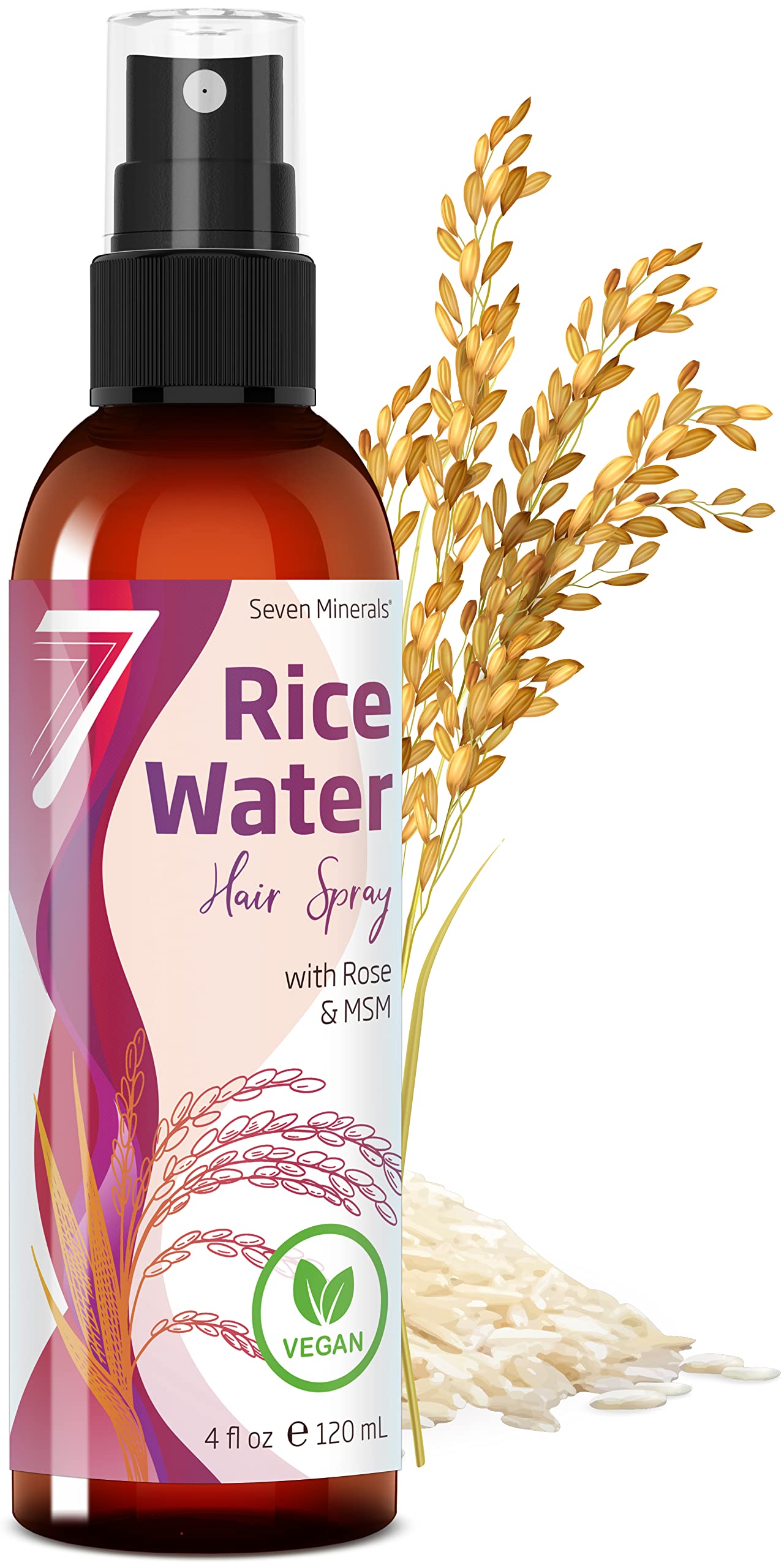 Foto 2 pulgar | Spray De Agua De Arroz Con Siete Minerales Para El Crecimiento Del Cabello, 120 Ml - Venta Internacional.