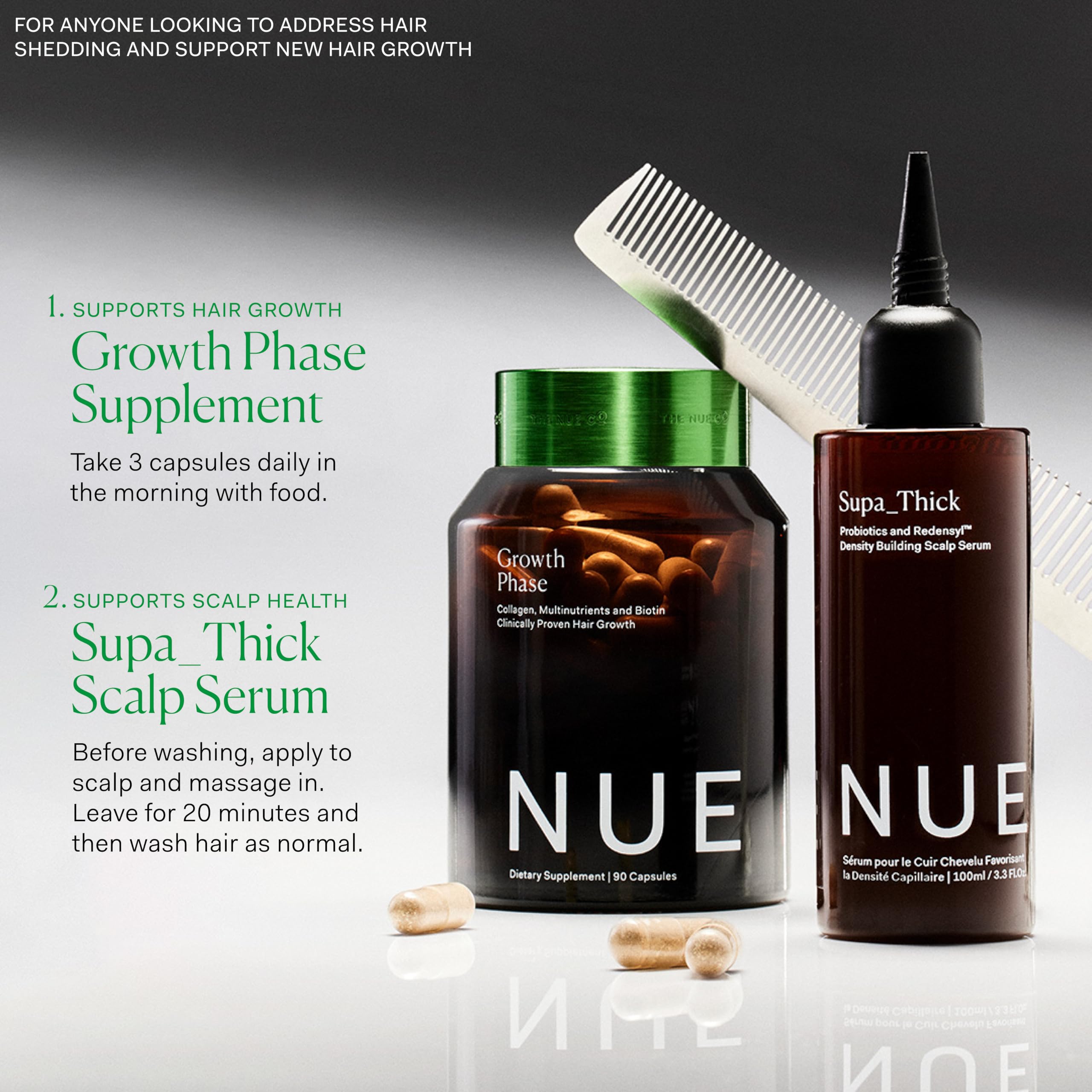 Foto 4 | Suplemento The Nue Co. La Fase De Crecimiento Favorece El Crecimiento Del Cabello Al 30%  - Venta Internacional.