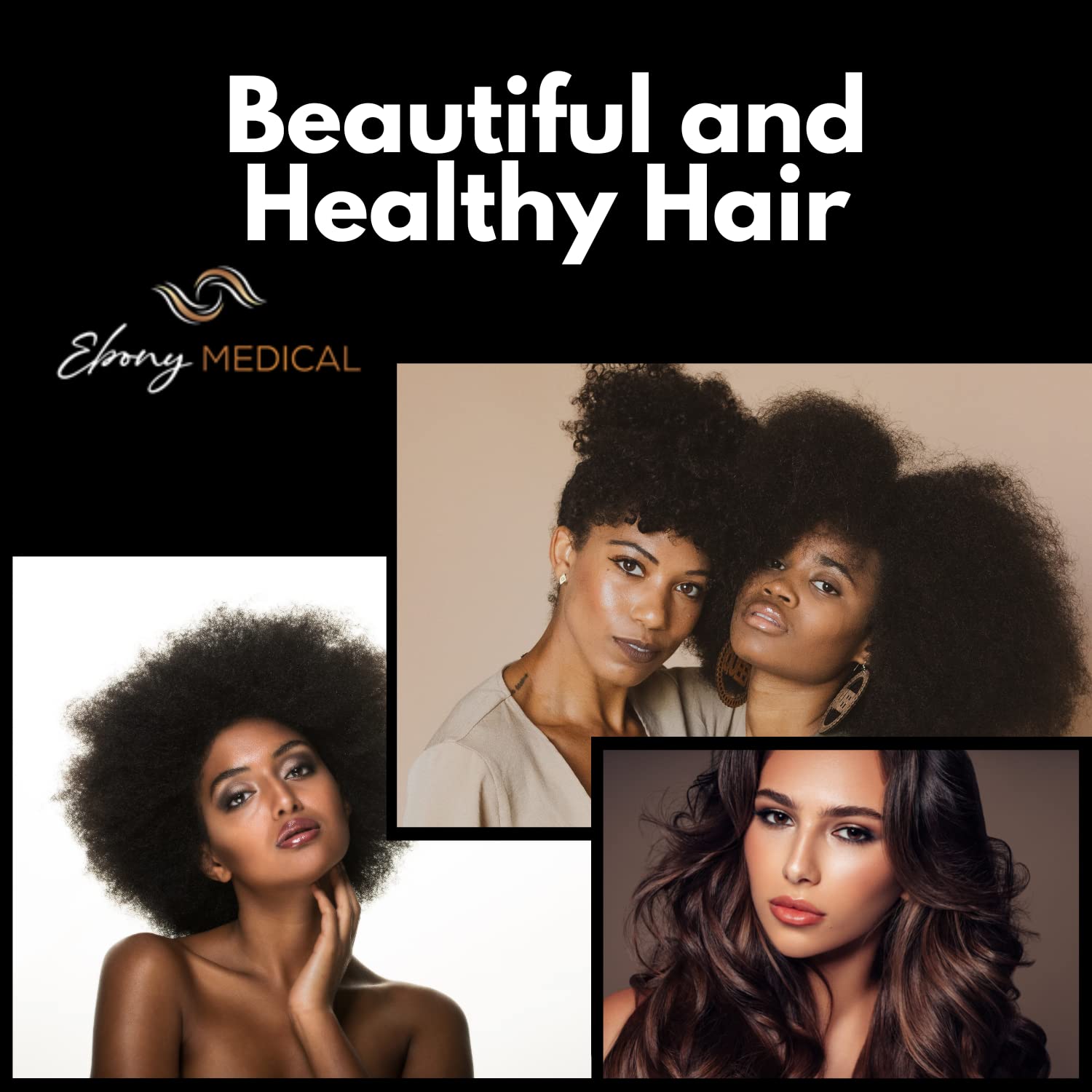 Foto 3 pulgar | Suplemento Ebony Medical Para El Crecimiento Del Cabello, Tracción, Alopecia 30d - Venta Internacional.