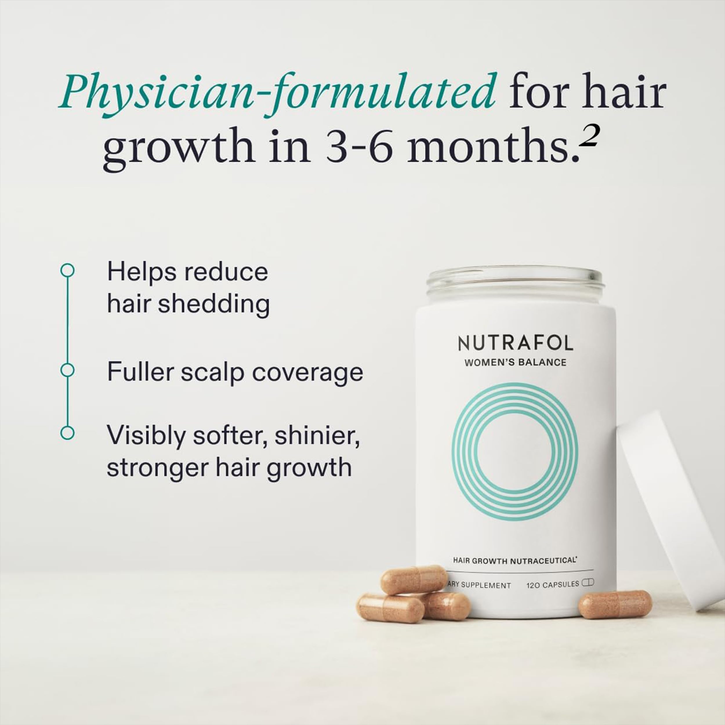 Foto 3 pulgar | Suplementos Para El Crecimiento Del Cabello Nutrafol Women's Balance 2 Month - Venta Internacional.