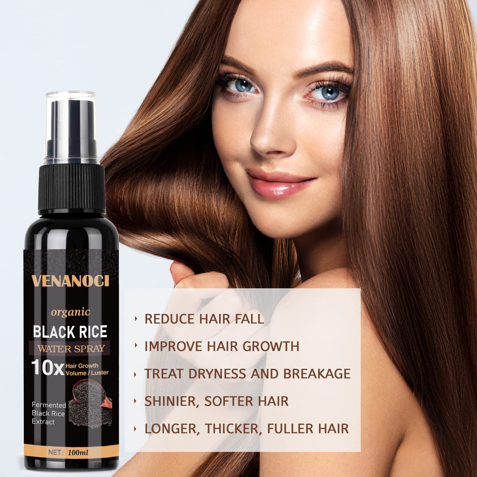 Foto 3 pulgar | Sérum Para El Crecimiento Del Cabello Venanoci Rice Water Spray Para Mujeres Y Hombres - Venta Internacional.