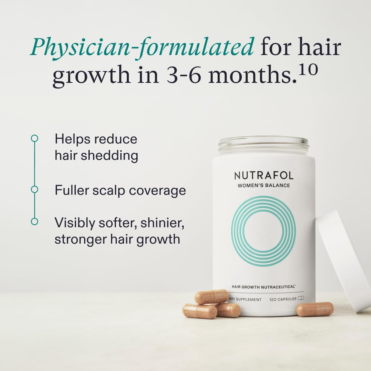 Foto 3 pulgar | Suplementos Para El Crecimiento Del Cabello Nutrafol Women's Balance 45+ 3 Month - Venta Internacional.