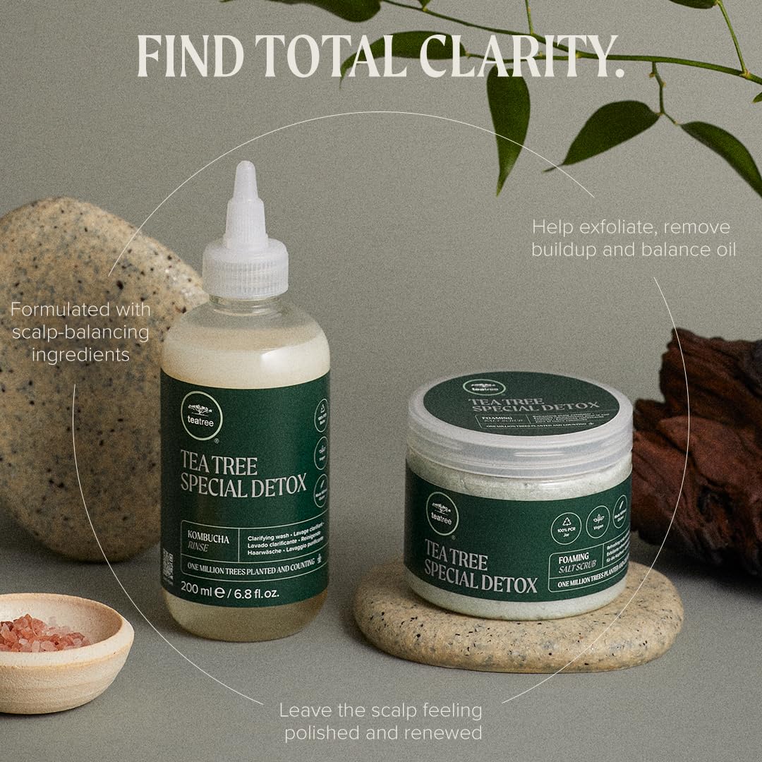 Foto 6 | Exfoliante para Cuero Cabelludo Tea Tree Sal Espumosa Especial Desintoxicante 200 Ml - Venta Internacional