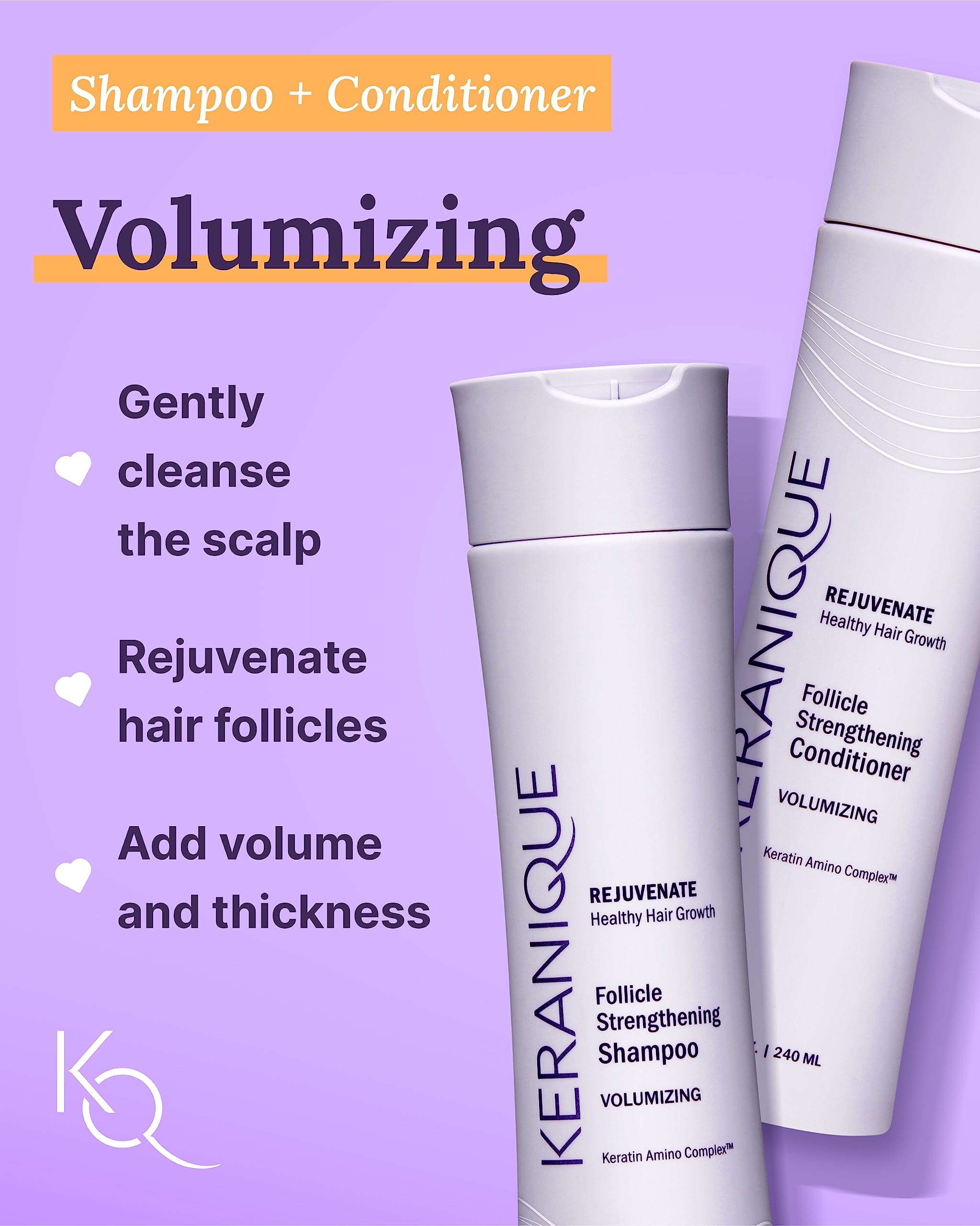 Foto 4 pulgar | Set de Productos para el Cabello Keranique Thinning Hair Voluminizing - Venta Internacional