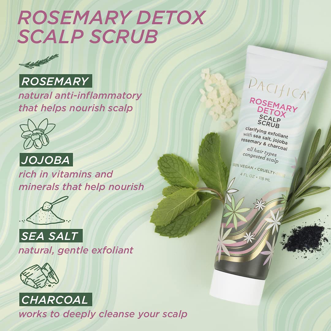 Foto 2 | Exfoliante Para Cuero Cabelludo Pacifica Rosemary Detox, 120 Ml, Para Mujer - Venta Internacional.