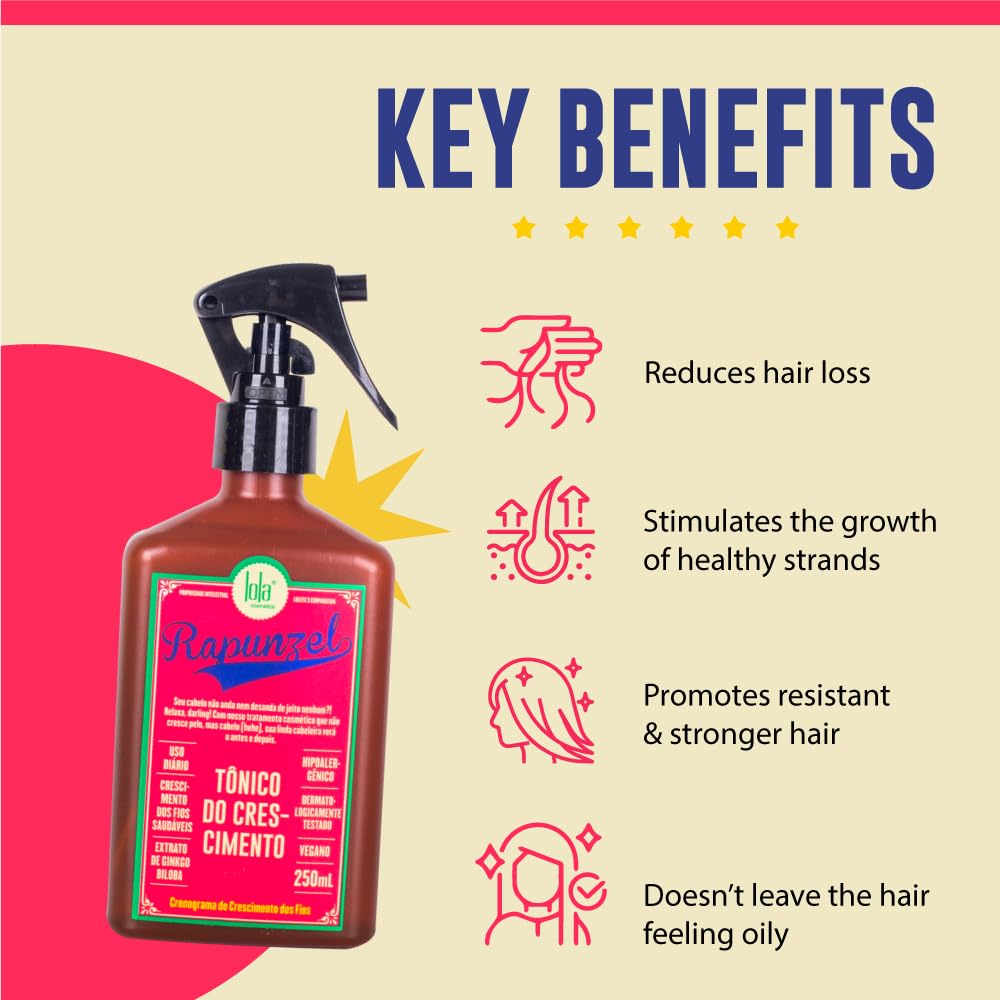 Foto 2 | Tónico Para El Crecimiento Del Cabello Lola From Rio Rapunzel 250 Ml - Venta Internacional.