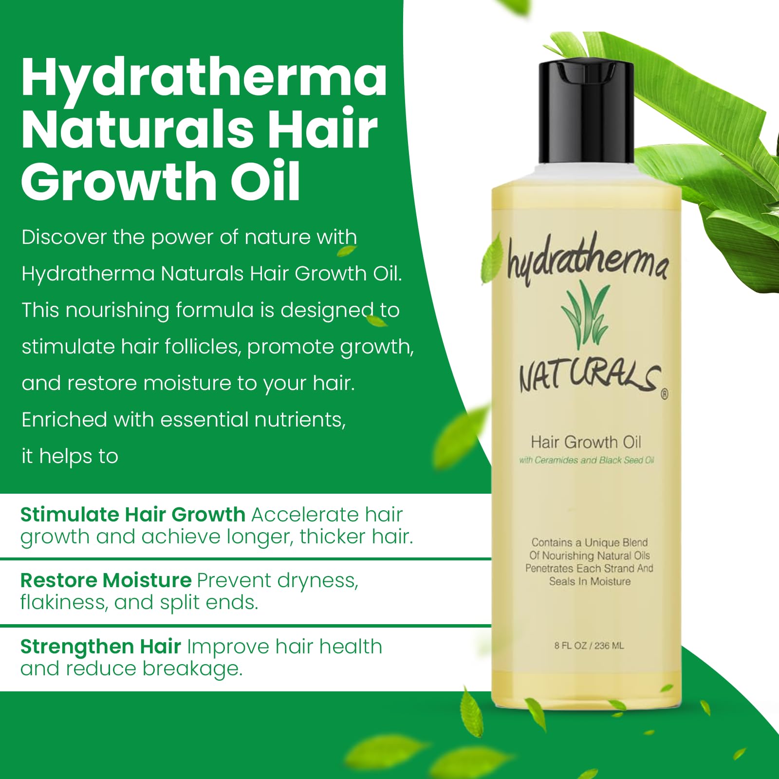 Foto 4 pulgar | Aceite Para El Crecimiento Del Cabello Hydratherma Naturals 240 Ml Para Todo Tipo De Cabello - Venta Internacional.