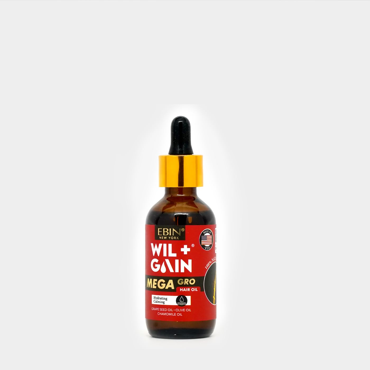 Foto 2 pulgar | Aceite Capilar Ebin New York Wil+gain Mega Gro 60 Ml 100% Natural - Venta Internacional.