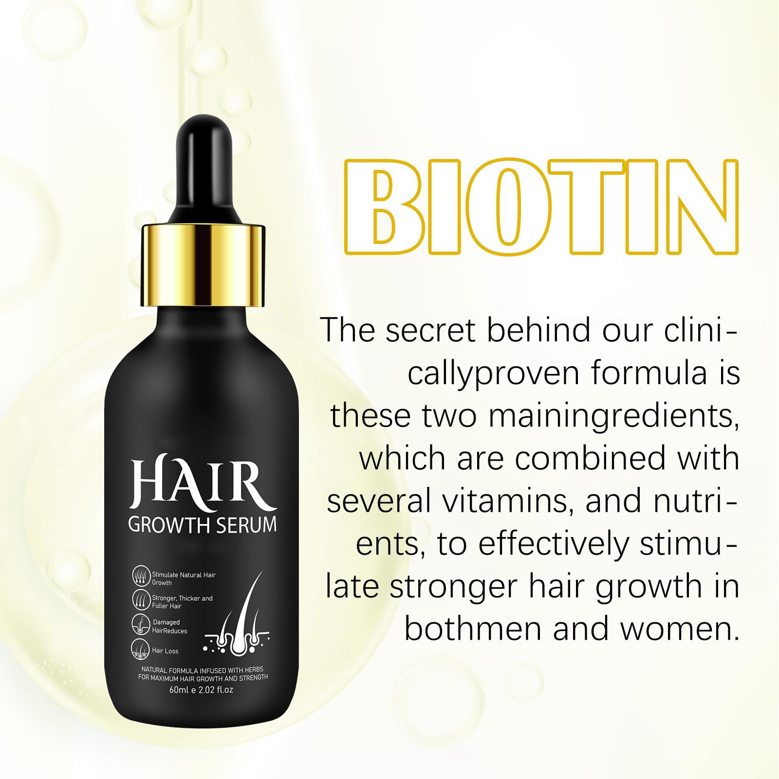Foto 4 | Kit Para El Crecimiento Del Cabello Y Aceite Derma Roller Para El Crecimiento Del Cabello, 0,25 Mm, 60 Ml - Vent