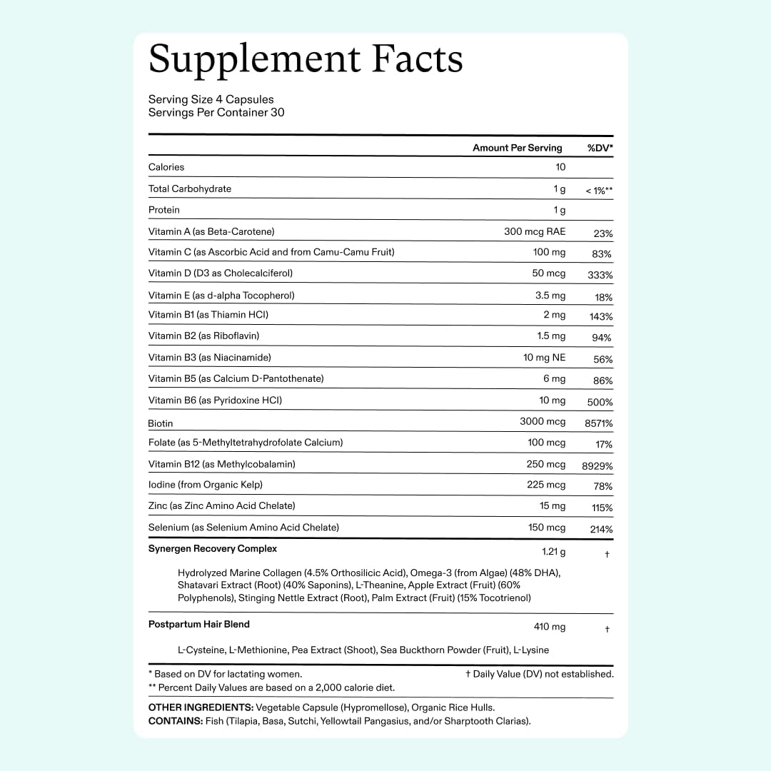 Foto 6 pulgar | Suplemento Nutrafol Postpartum de 120 Cápsulas-Venta Internacional
