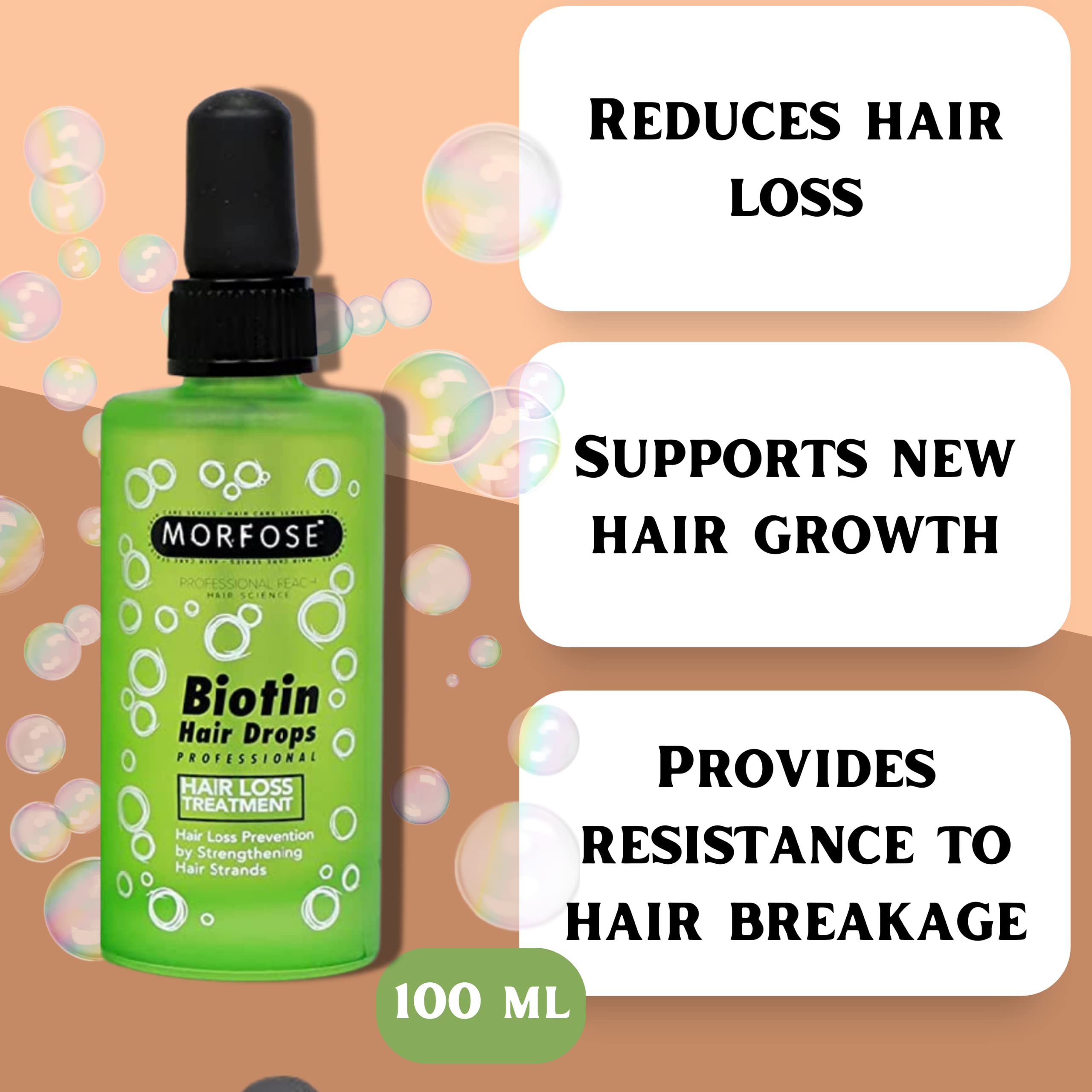 Foto 3 | Solución Para El Cuidado Del Cabello Morfose Biotin Hair Drop 100 Ml - Venta Internacional.