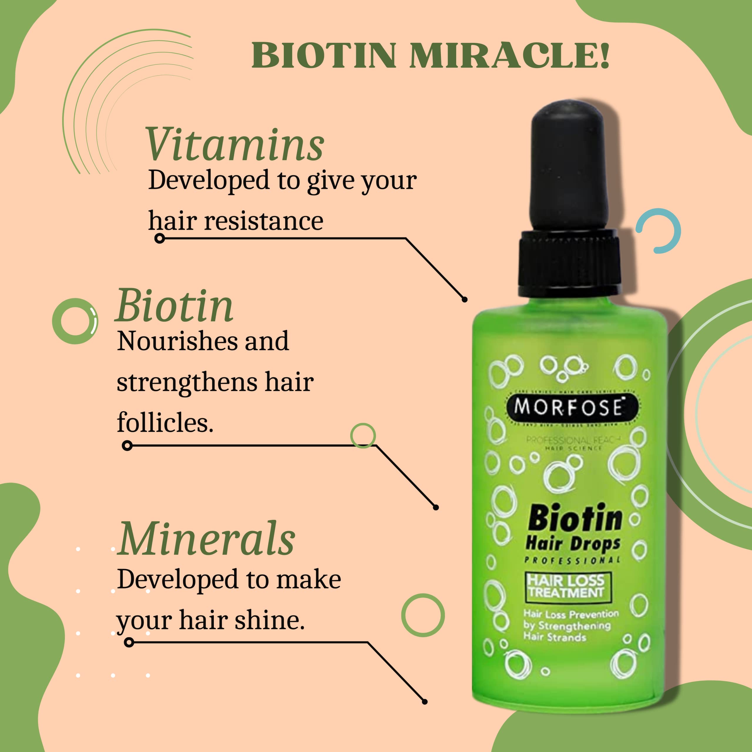 Foto 6 pulgar | Solución Para El Cuidado Del Cabello Morfose Biotin Hair Drop 100 Ml - Venta Internacional.