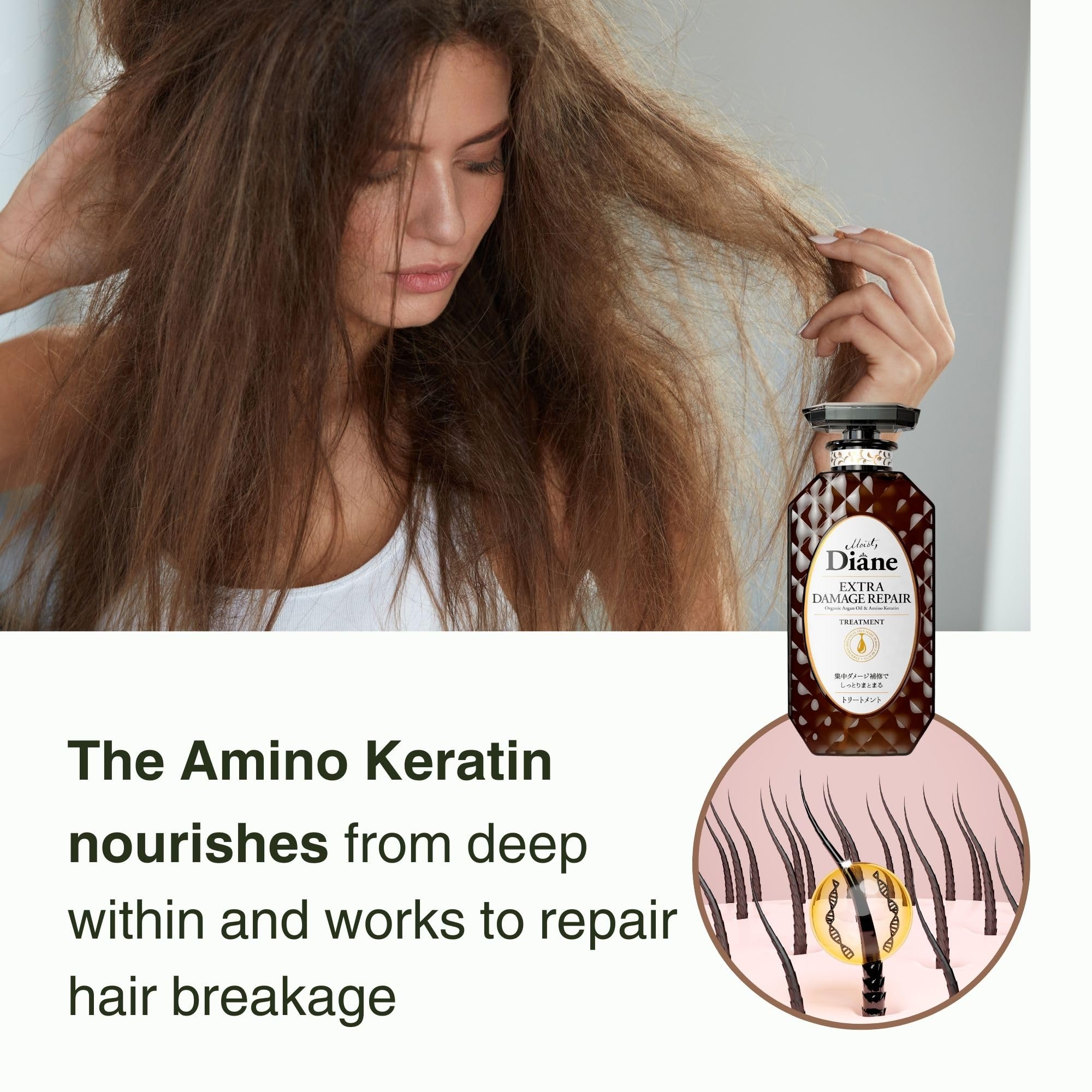 Foto 6 pulgar | Acondicionador Moist Diane Natural Keratin 450 Ml Para Cabello Dañado - Venta Internacional.