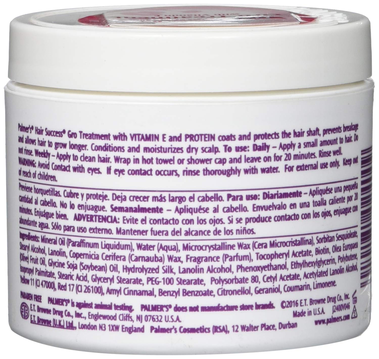 Foto 3 pulgar | Tratamiento Capilar Palmer's Hair Success Gro 100 Ml - Venta Internacional.