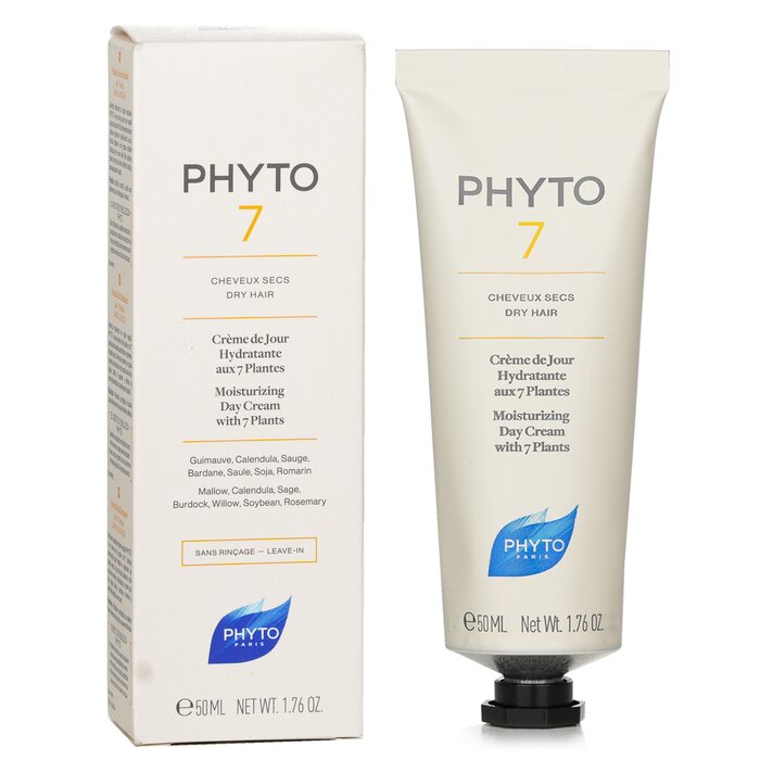 Foto 3 | Crema Hidratante De Día Phyto 7 Para Cabello Seco 50 Ml - Venta Internacional.