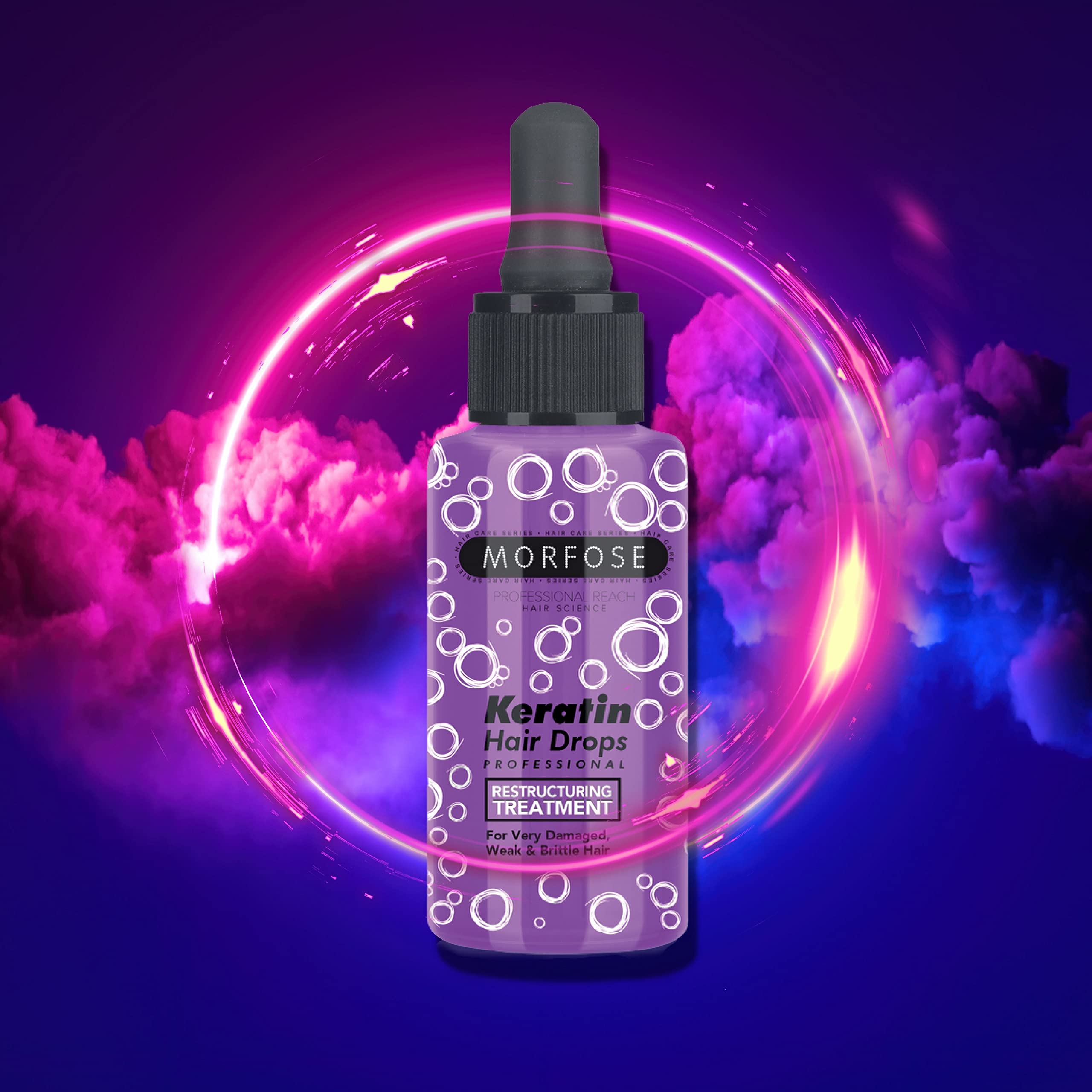 Foto 3 pulgar | Gota Para El Cabello Morfose Keratin Repair Damage Smooth Frizz, 100 Ml - Venta Internacional.