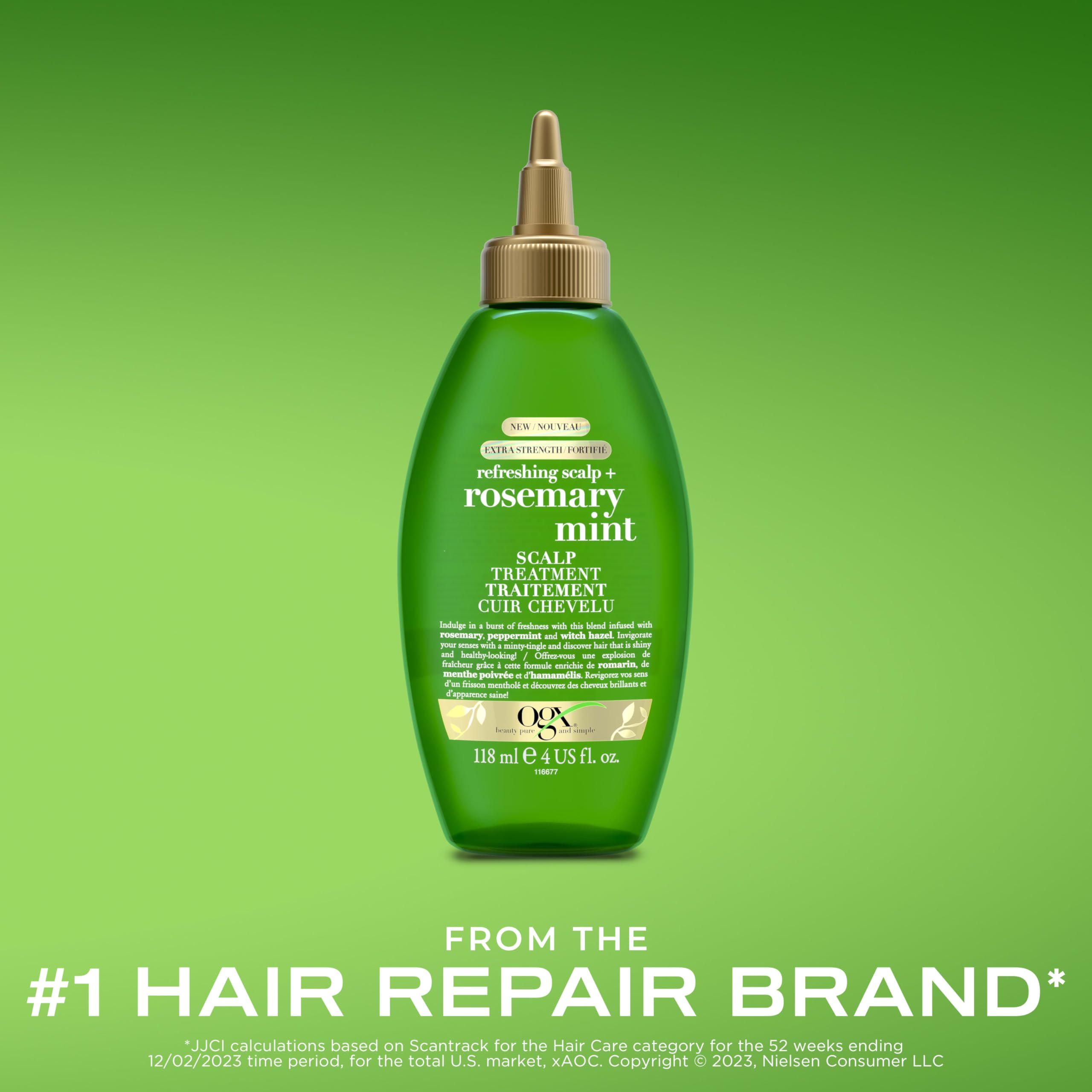 Foto 2 | Tratamiento Para El Cuero Cabelludo Ogx Extra Strength Refreshing Rosemary Mint 120 Ml - Venta Internacional.