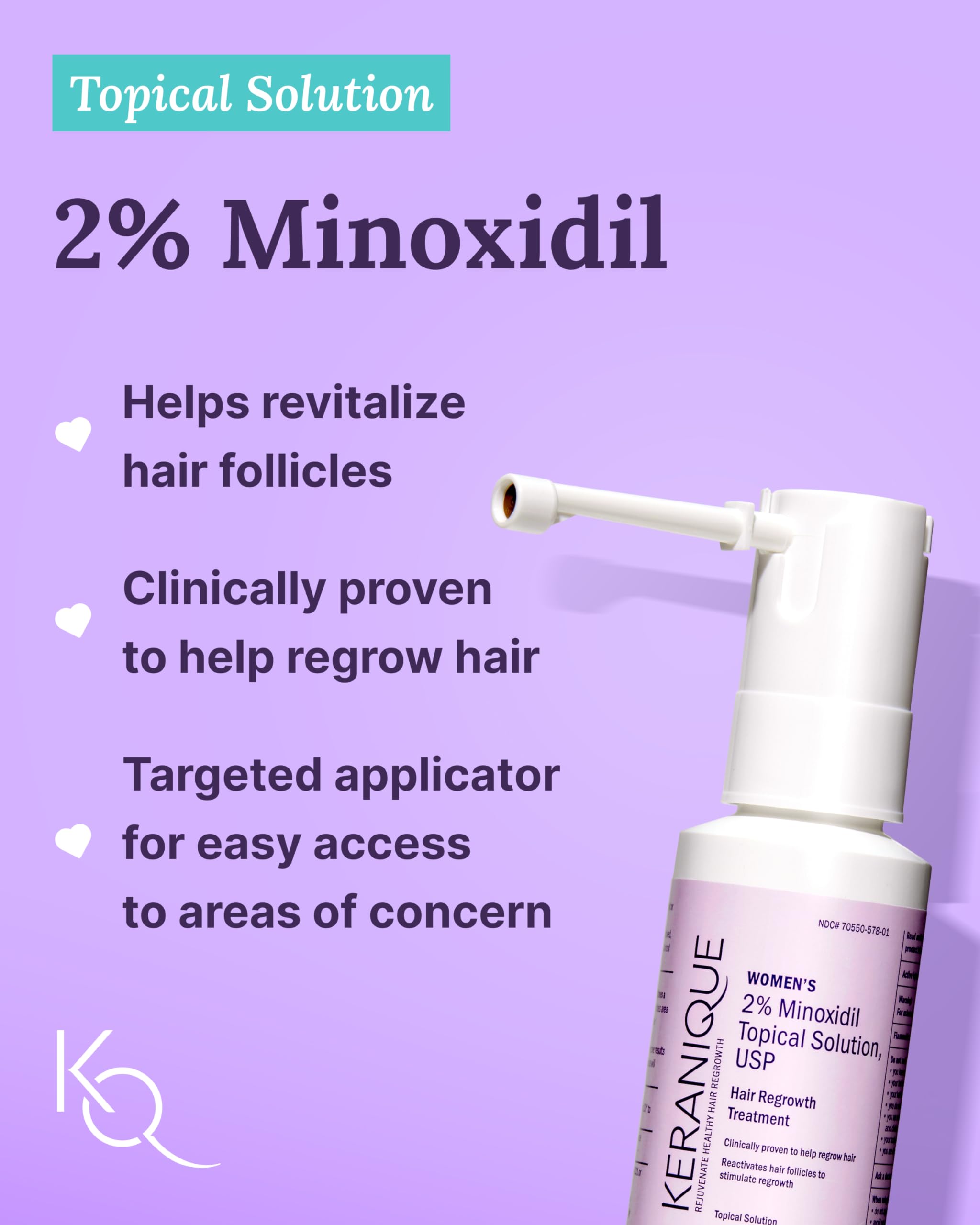 Foto 6 pulgar | Set Keranique Para El Crecimiento Del Cabello Con 2% De Minoxidil Para Mujer Con Champú - Venta Internacional.