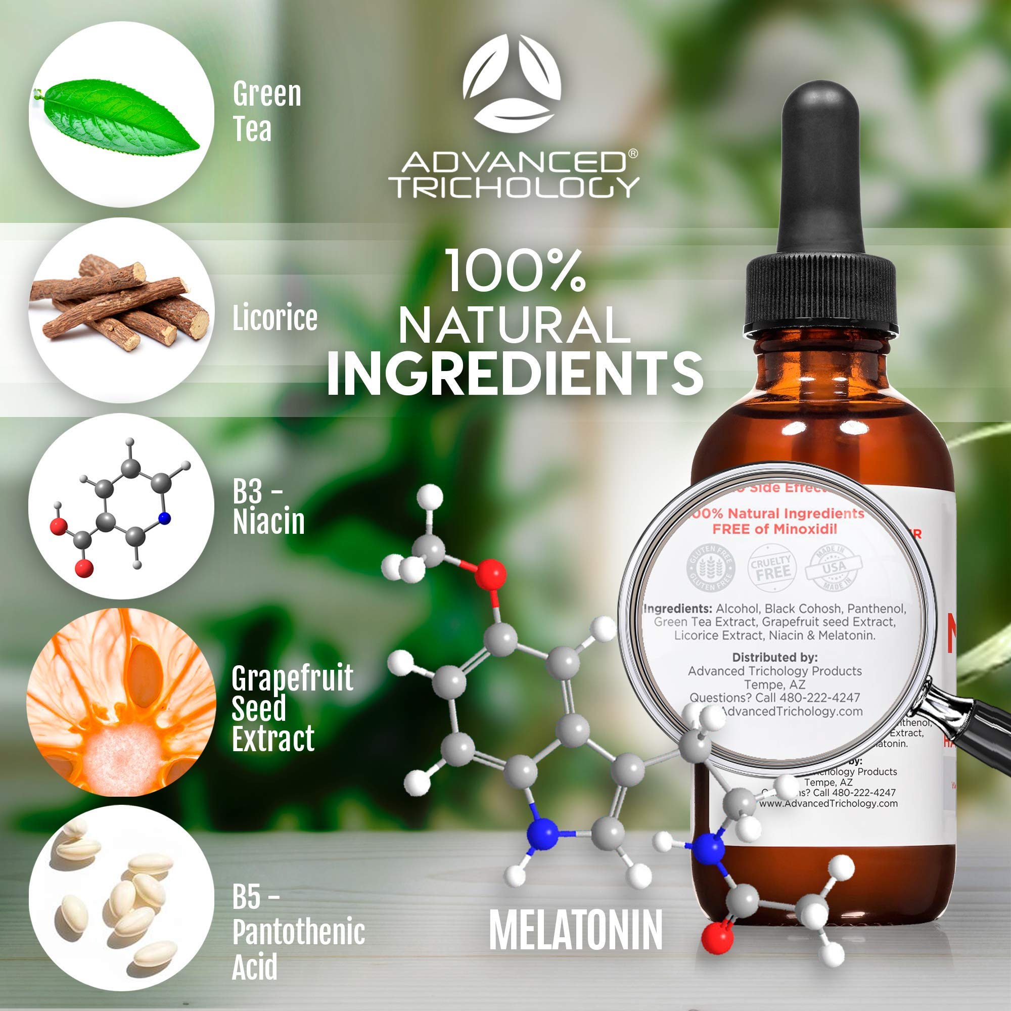 Foto 4 pulgar | Sérum Para El Crecimiento Del Cabello Advanced Trichology Nutram - Venta Internacional.