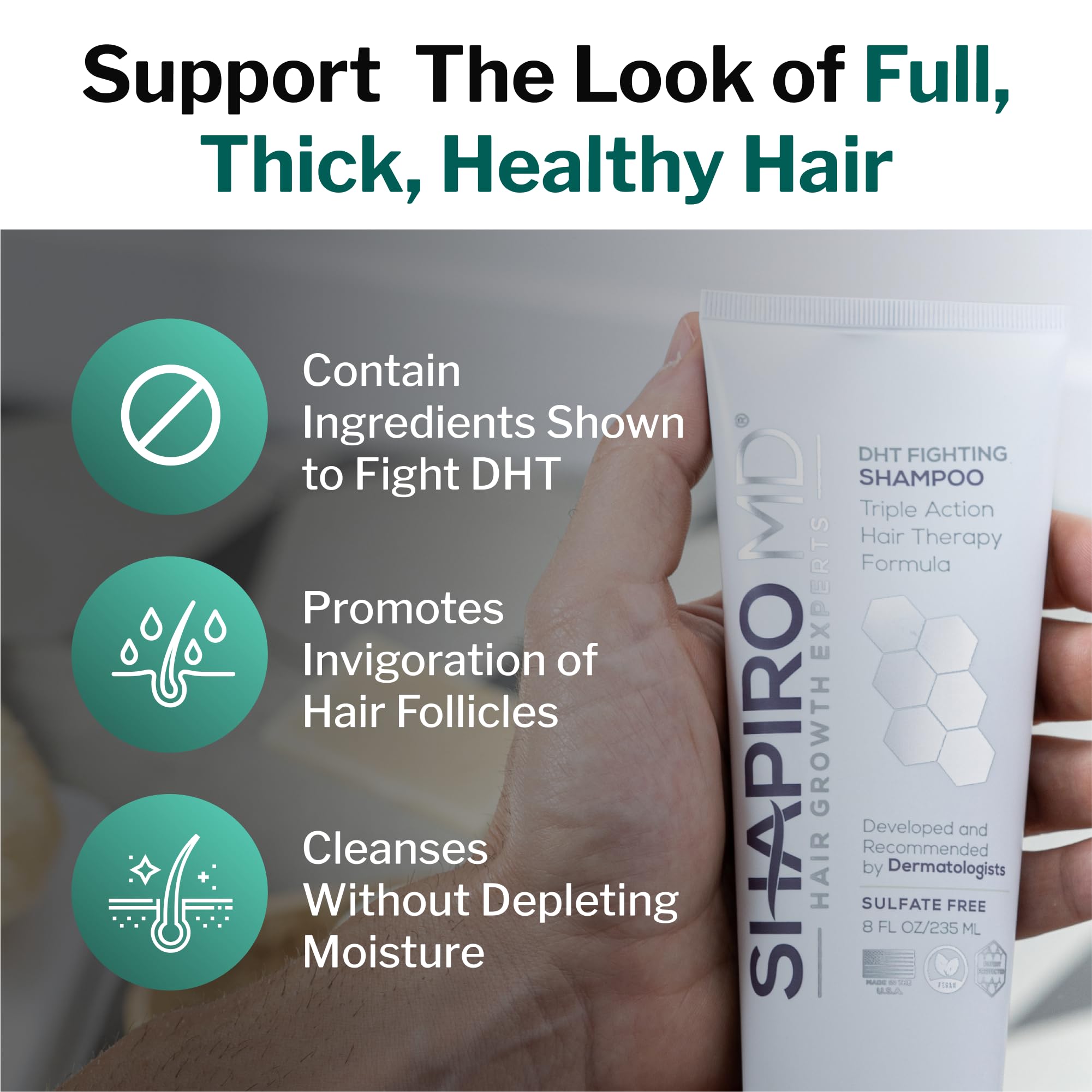 Foto 6 pulgar | Shampoo Shapiro Md Hair Growth Experts Caída Del Cabello Durante 1 Mes - Venta Internacional.