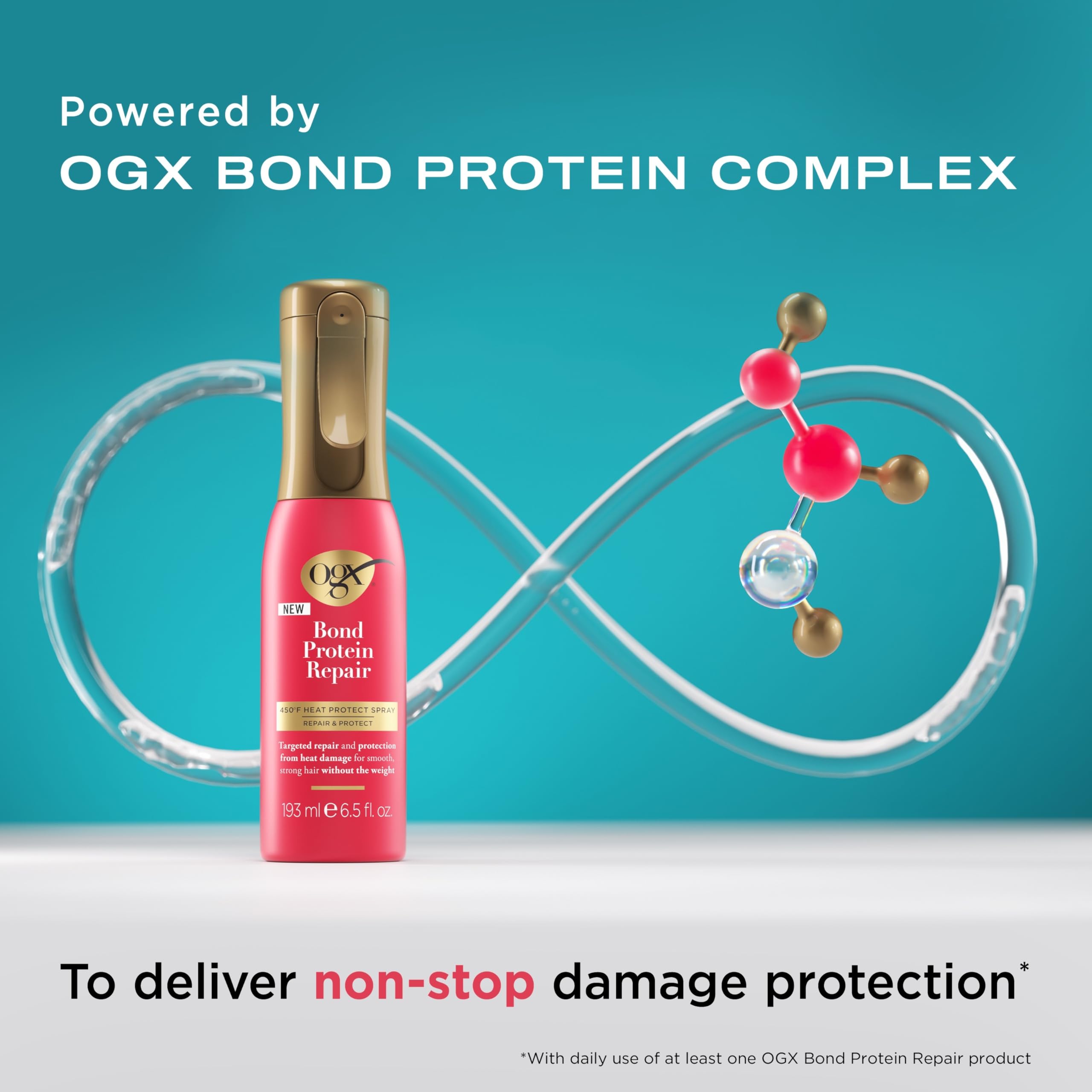 Foto 4 pulgar | Spray Heat Protect Ogx Repair & Protect Bond Protein, 200 Ml - Venta Internacional.
