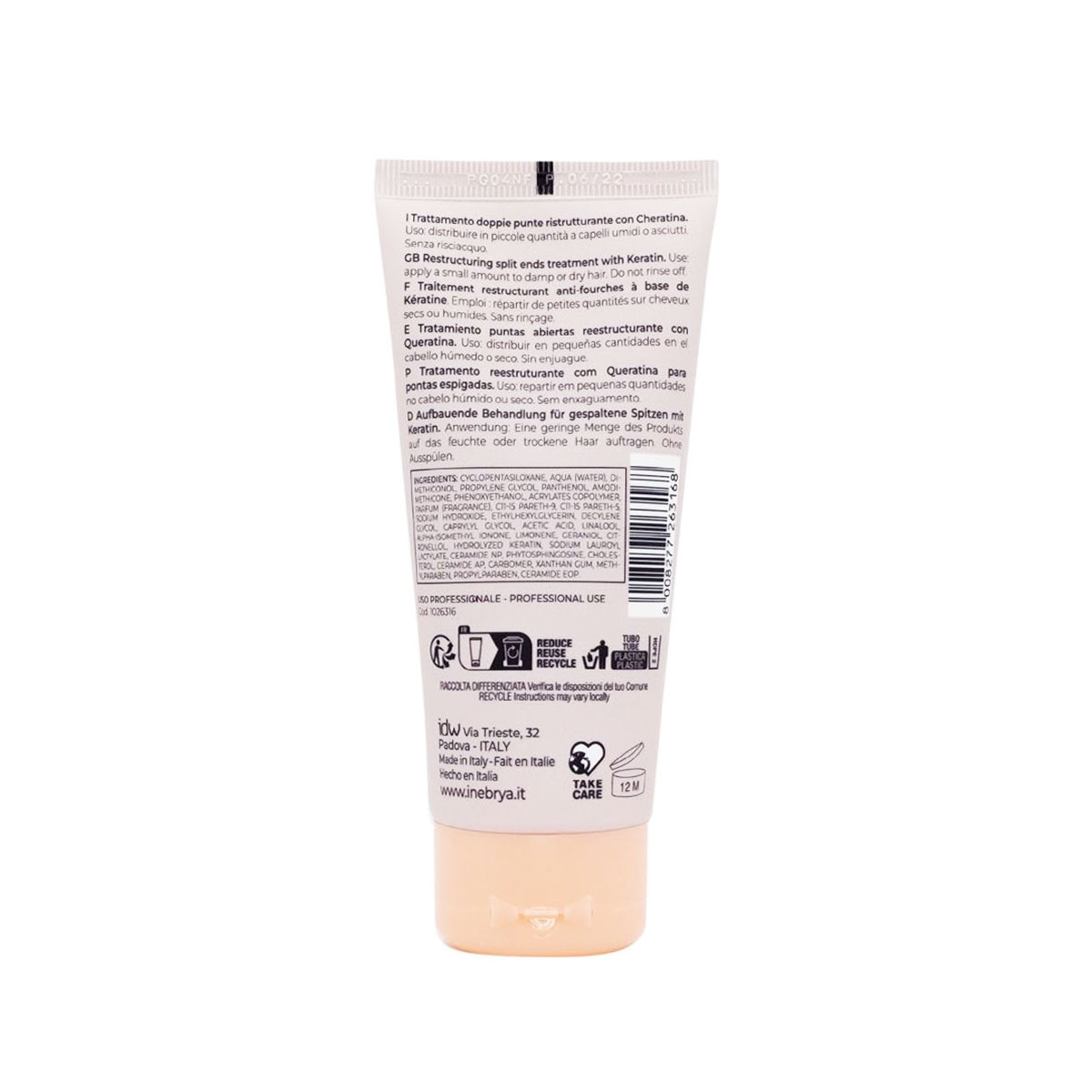 Foto 3 pulgar | Inebrya Keratin Velvet Cream 100ml Tratamiento Capilar