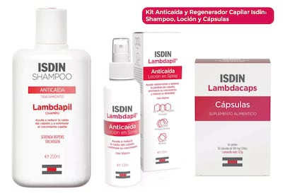 Foto 1 | Kit Anticaída Y Fortalecimiento Capilar Isdin Lambdapil: Shampoo, Loción Y Suplemento Para Crecimiento