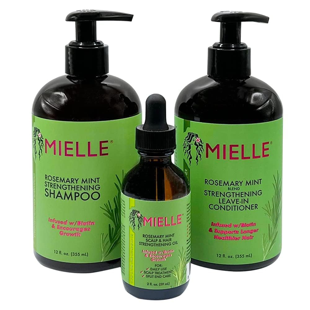 Set De Productos Para El Cabello Mielle Rosemary Mint Con Biotina, 3 Piezas - Venta Internacional.