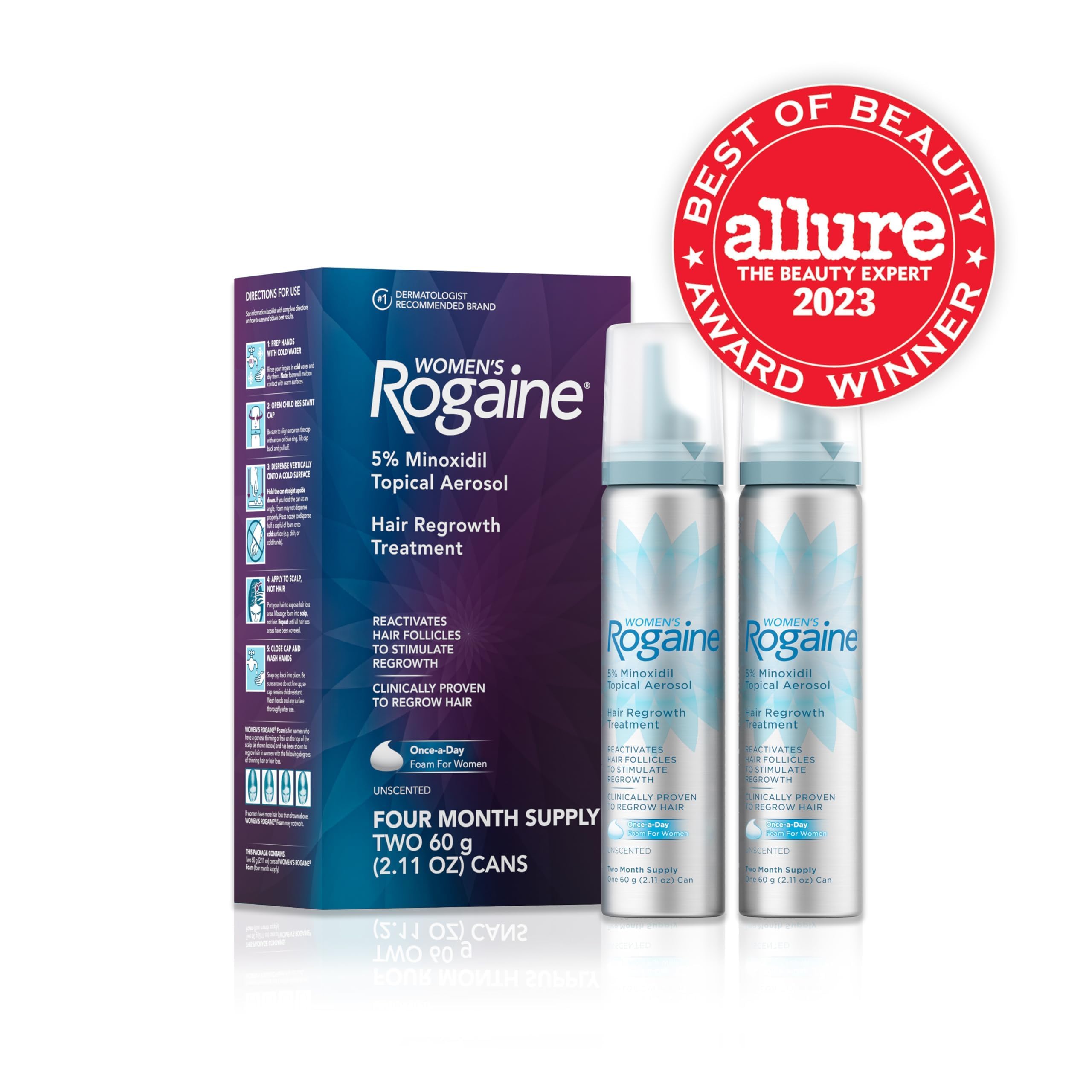 Foto 3 pulgar | Tratamiento De Pérdida De Cabello Rogaine Espuma De Minoxidil Al 5% Para Mujer - Venta Internacional.