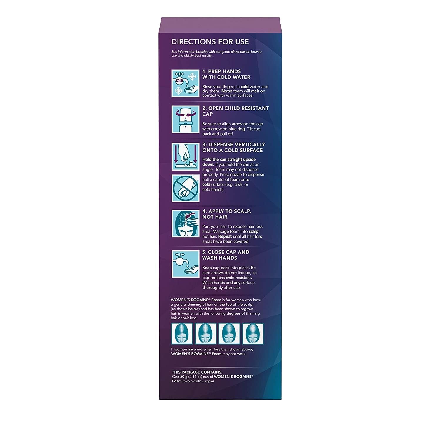 Foto 4 pulgar | Tratamiento De Pérdida De Cabello Rogaine Espuma De Minoxidil Al 5% Para Mujer - Venta Internacional.