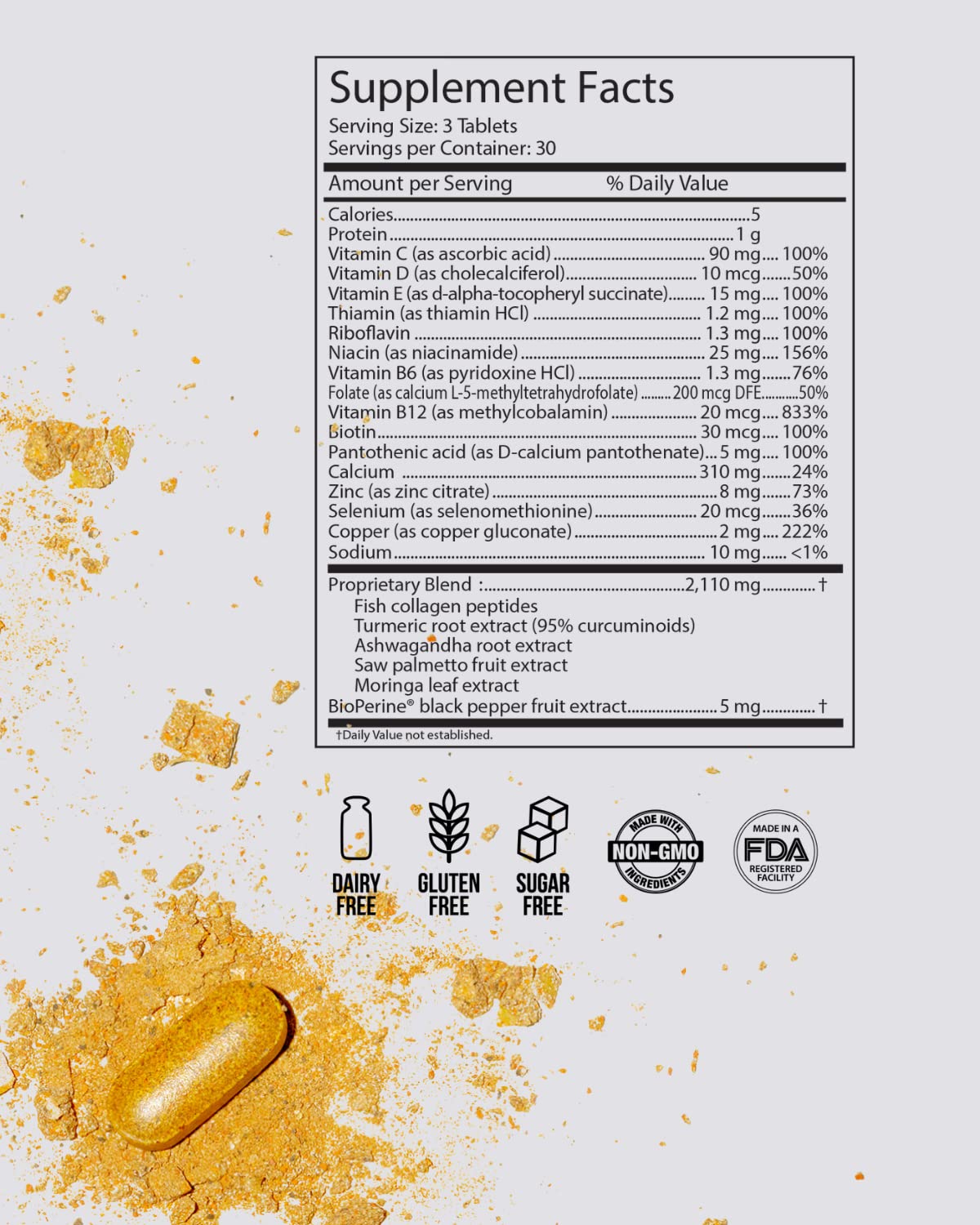 Foto 6 | Complementa La Vitamina Inner Glow Advanced Para Cabello, Piel Y Uñas - Venta Internacional.
