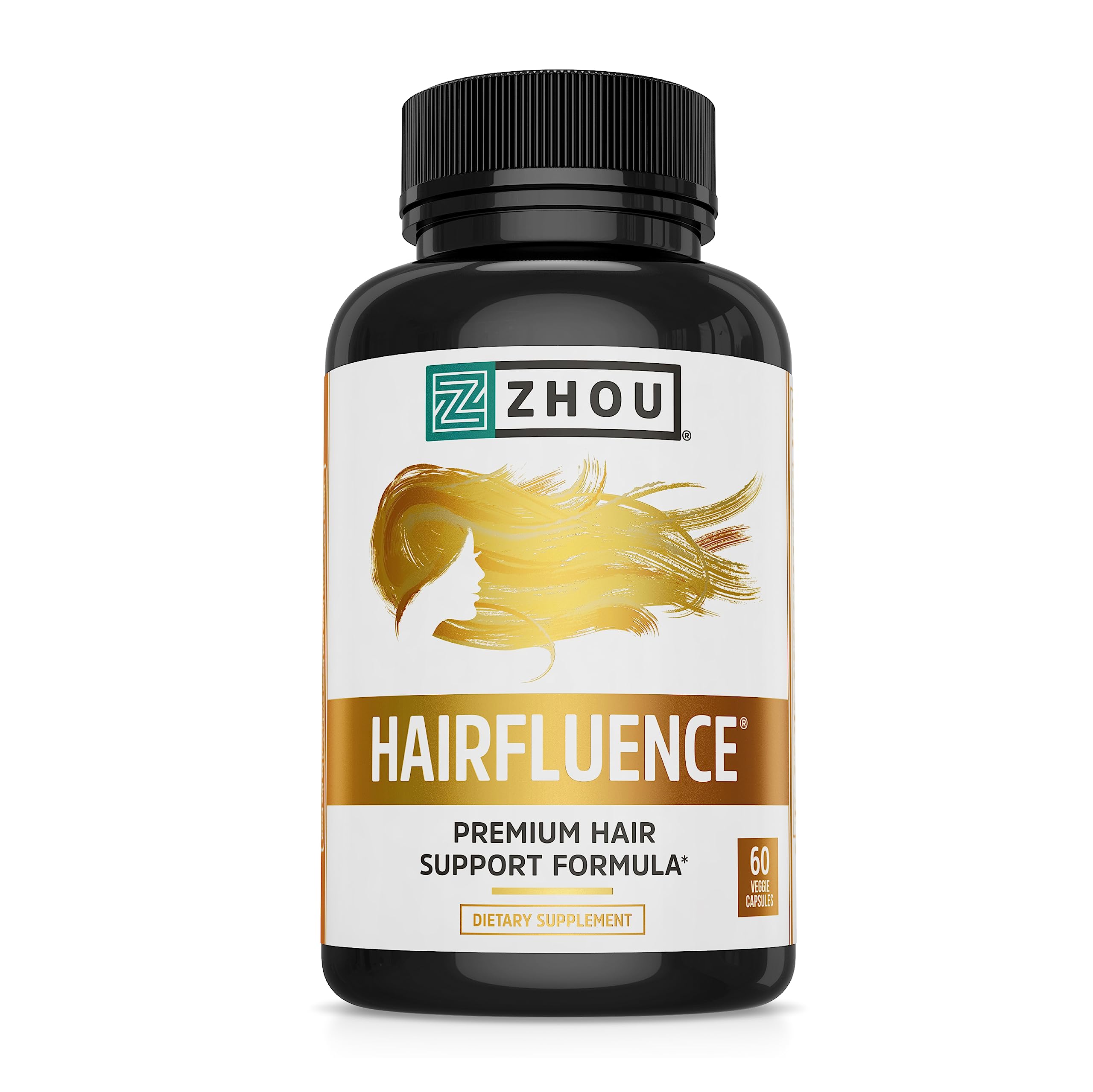 Foto 2 pulgar | Suplemento Para El Crecimiento Del Cabello Zhou Hairfluence Con Biotina 5000 Mcg 60 Cápsulas - Venta Internacional.