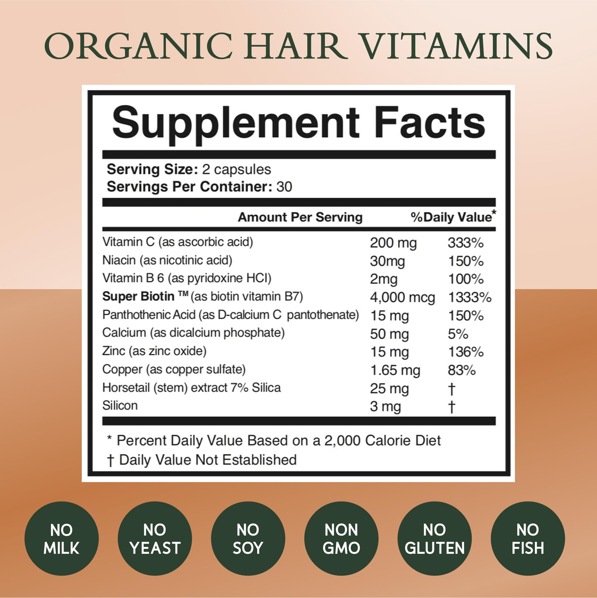 Foto 6 pulgar | Suplemento Para El Crecimiento Del Cabello Noor Hair Healthy Hair, Suministro De 30 Días - Venta Internacional.