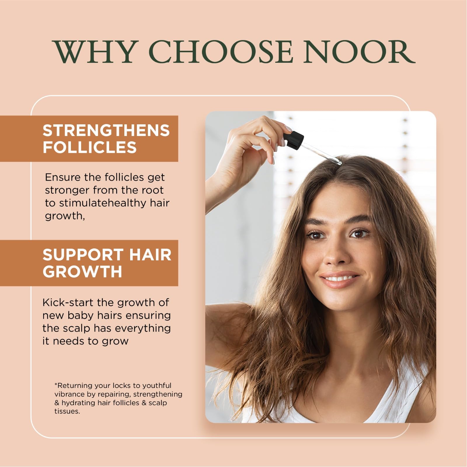 Foto 6 pulgar | Sérum Para El Crecimiento Del Cabello Noor Hair Para Mujeres Con Aceite De Oliva Africano - Venta Internacional.