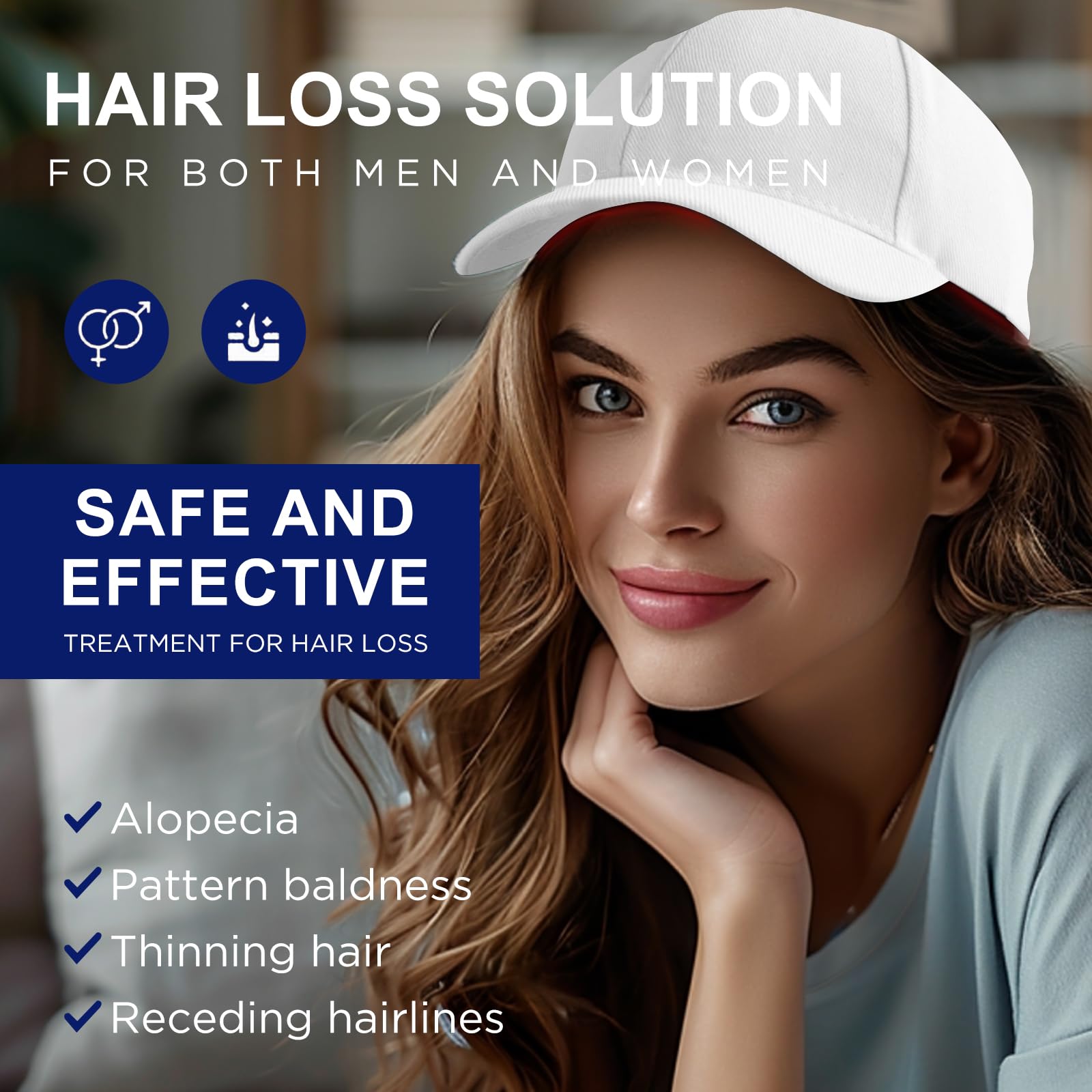 Foto 2 | Gorro Láser Para El Crecimiento Del Cabello Nnushk, Terapia De Luz Roja Para Cabello - Venta Internacional.