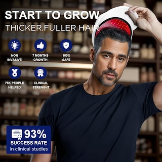 Foto 5 | Gorro Láser Para El Crecimiento Del Cabello Nnushk, Terapia De Luz Roja Para Cabello - Venta Internacional.