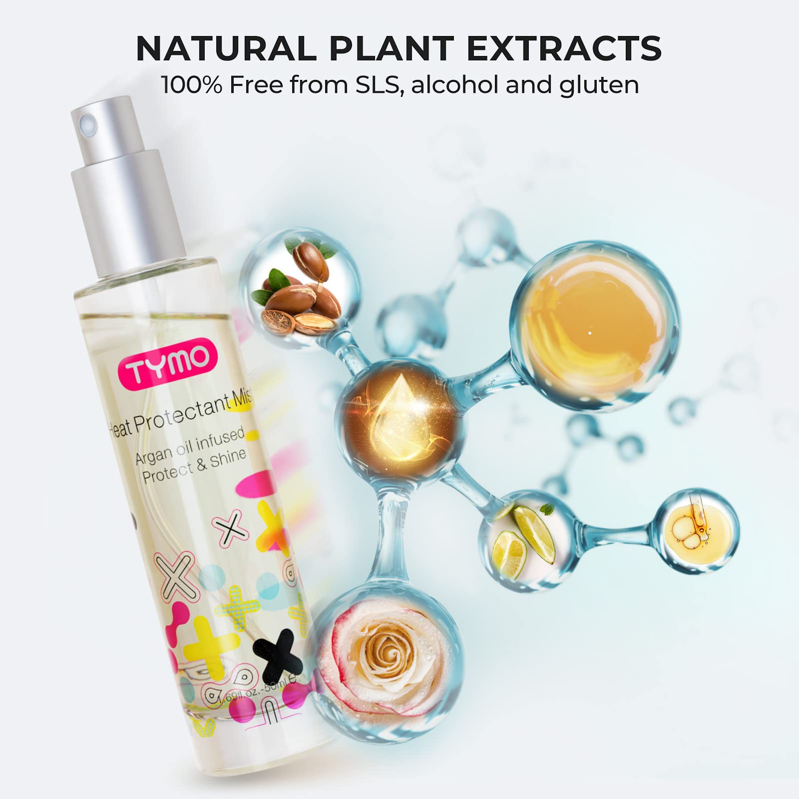 Foto 4 pulgar | Spray Protector De Calor Tymo Para Cabello Con Aceite De Argán, 450 Ml, X3 - Venta Internacional.