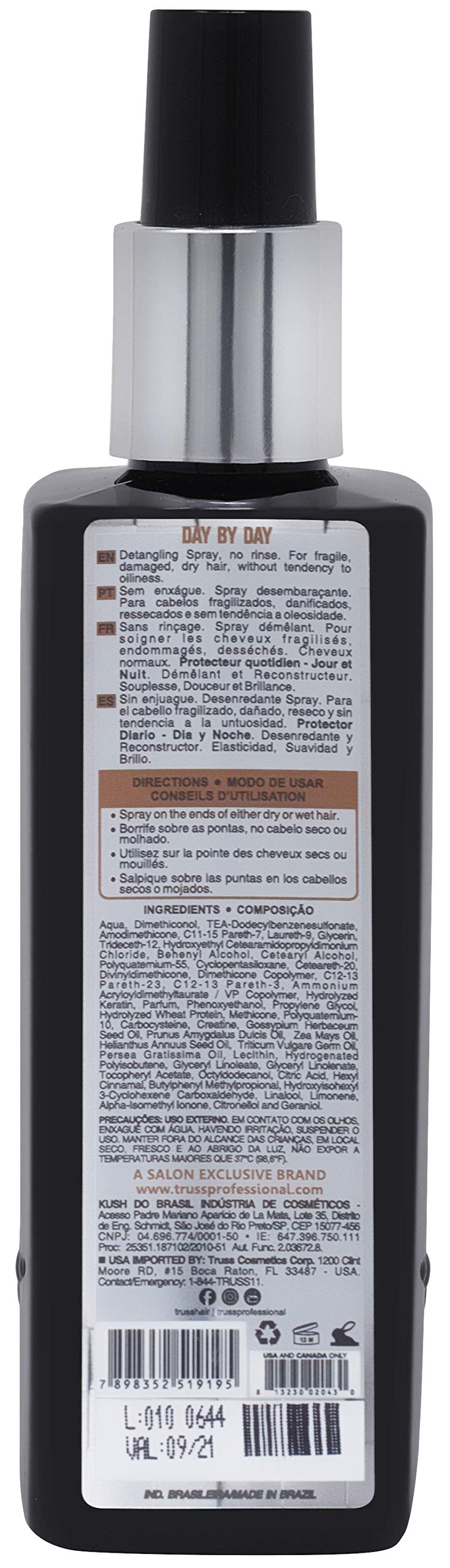 Foto 3 pulgar | Spray Protector Y Desenredante Leave-in Daily Truss Day By Day - Venta Internacional.