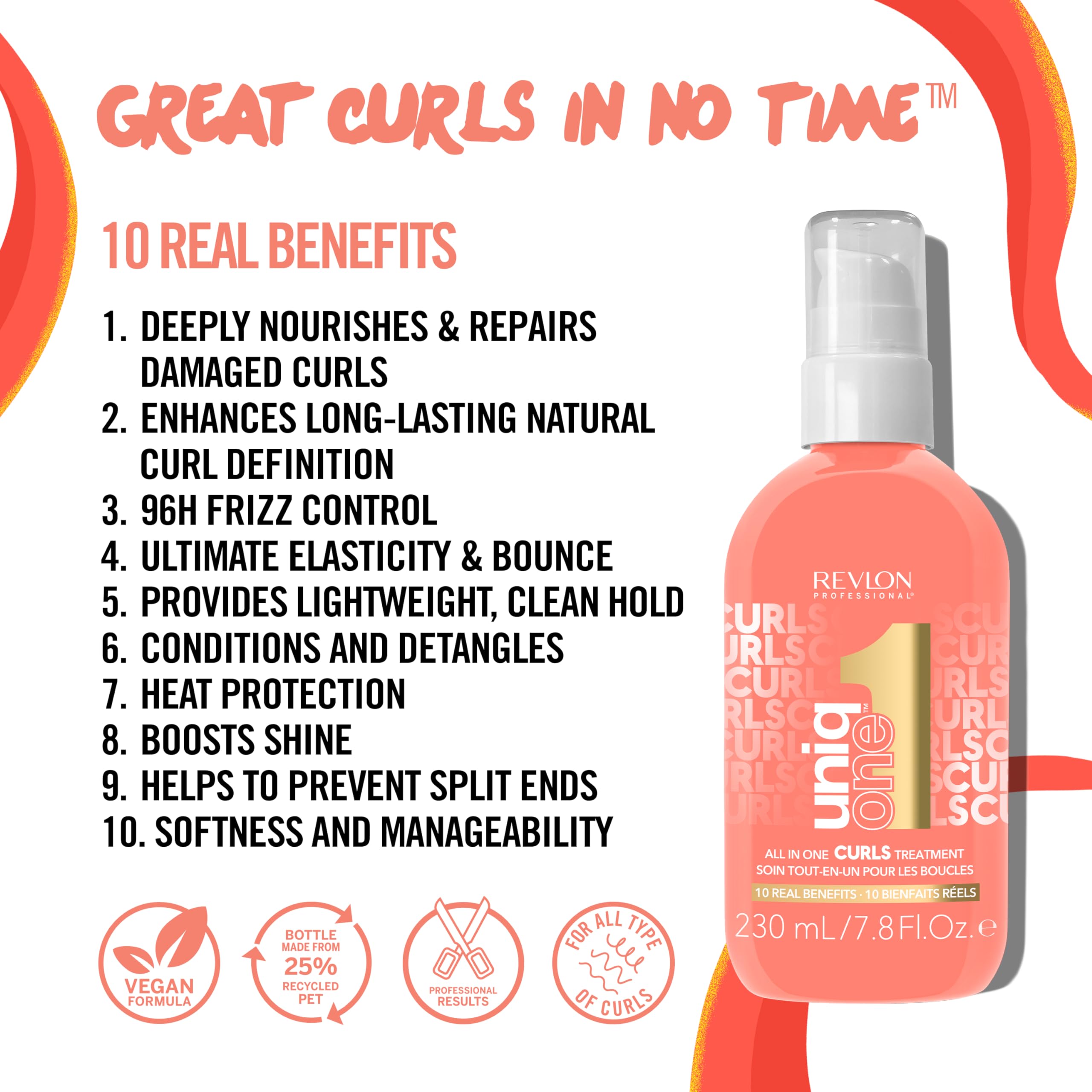 Foto 3 pulgar | Tratamiento Capilar Revlon Professional Uniqone Curly Hair 230ml - Venta Internacional.