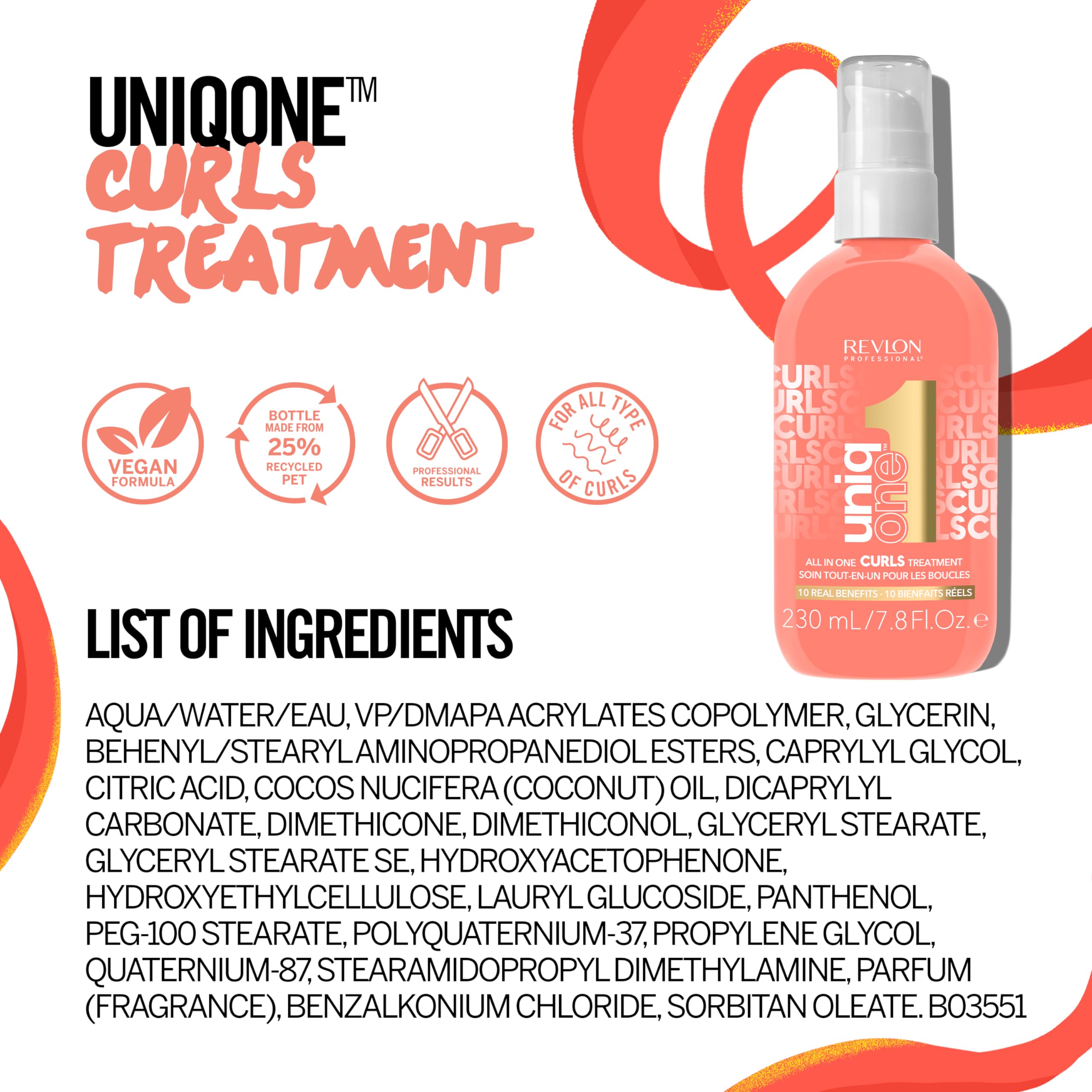 Foto 6 pulgar | Tratamiento Capilar Revlon Professional Uniqone Curly Hair 230ml - Venta Internacional.