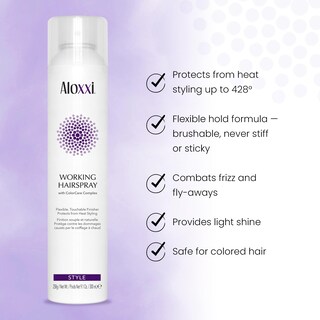 Foto 3 | Hairspray Aloxxi, Protector Térmico De Trabajo (428 °f, 270 Ml) - Venta Internacional.
