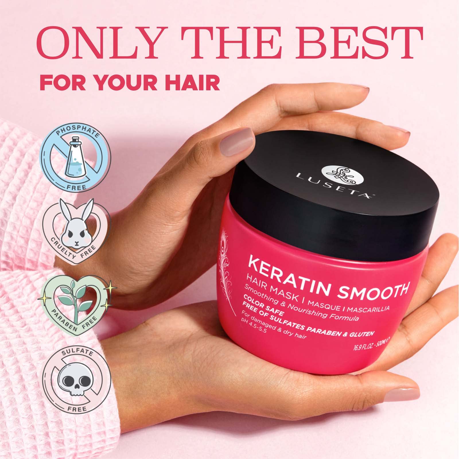 Foto 5 pulgar | Mascarilla Capilar Luseta Keratin Smooth Hydrating Nutritive 500 Ml - Venta Internacional