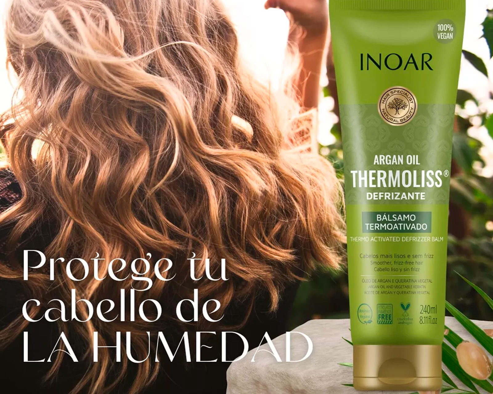 Foto 5 pulgar | Inoar Thermolis Aceite De Argan Balsamo Protector De Calor 240ml