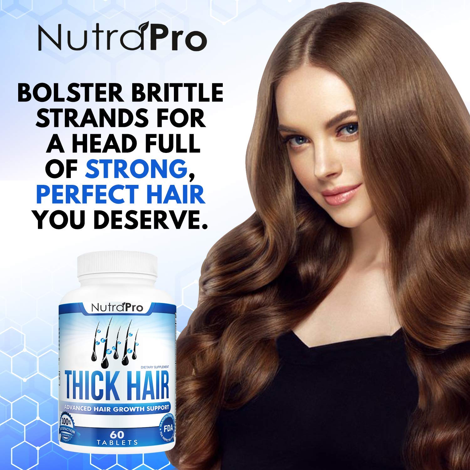 Foto 3 pulgar | Vitaminas Para El Crecimiento Del Cabello Nutrapro Thick Hair Con Bloqueador De Dht - Venta Internacional.
